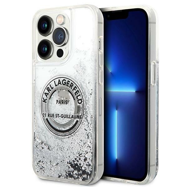 Karl Lagerfeld KLHCP14XLCRSGRS iPhone 14 Pro Max 6,7 "silver / silver hardcase Liquid Glitter RSG