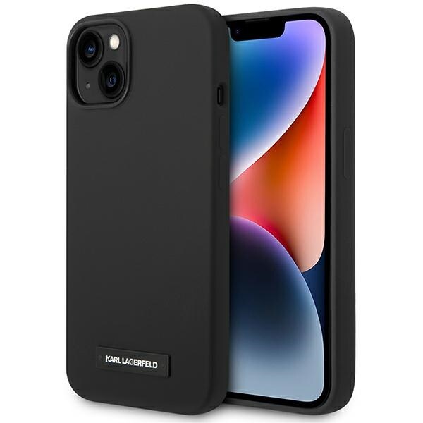 Karl Lagerfeld KLHMP14MSLMP1K iPhone 14 Plus 6,7 "hardcase svart / svart Silikonplatta Magsafe