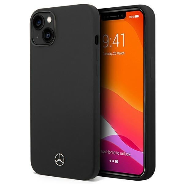 Mercedes Silicone Line-fodral för iPhone 14 Plus - svart