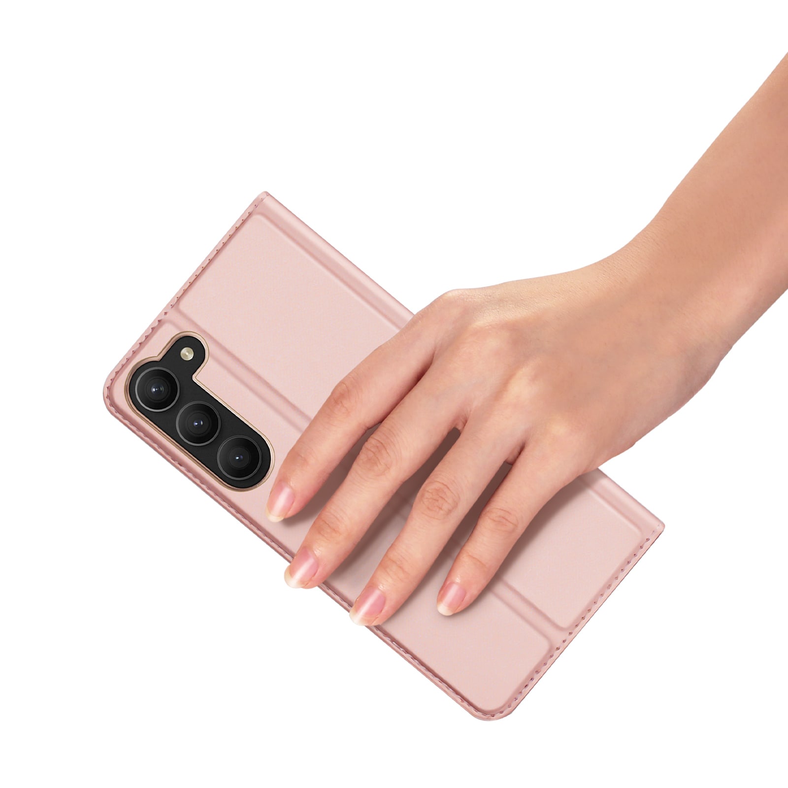 Dux Ducis Skin Pro-etui til Samsung Galaxy S23+ flip cover kort tegnebog stativ pink