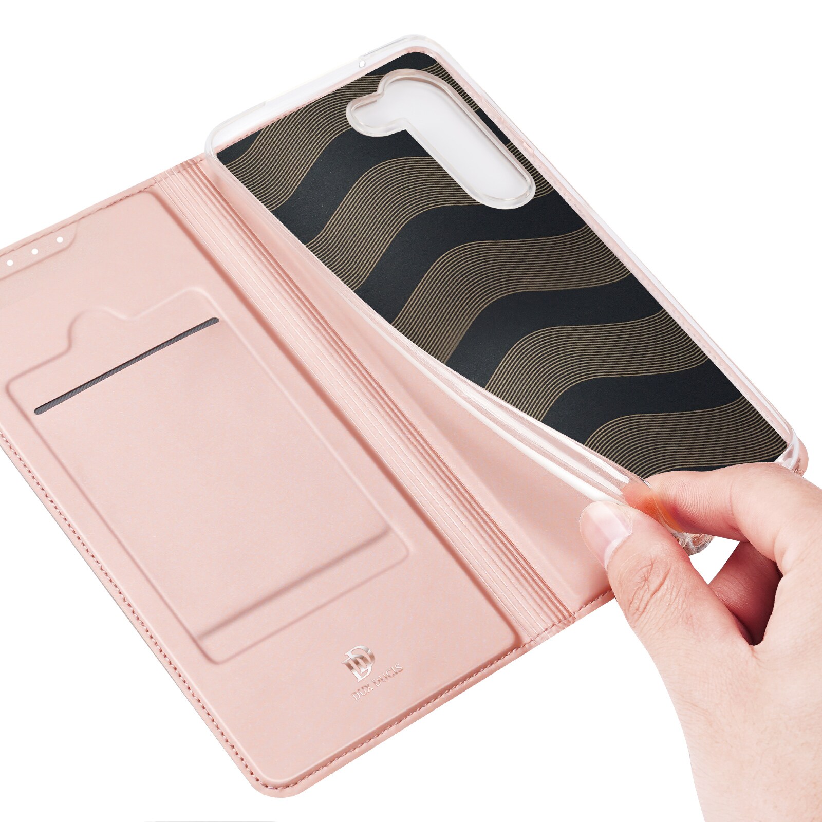 Dux Ducis Skin Pro-etui til Samsung Galaxy S23+ flip cover kort tegnebog stativ pink
