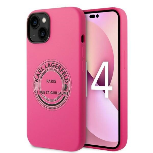 Karl Lagerfeld KLHCP14MSRSGRCF iPhone 14 Plus 6,7 "hardcase rosa / rosa Silikon RSG
