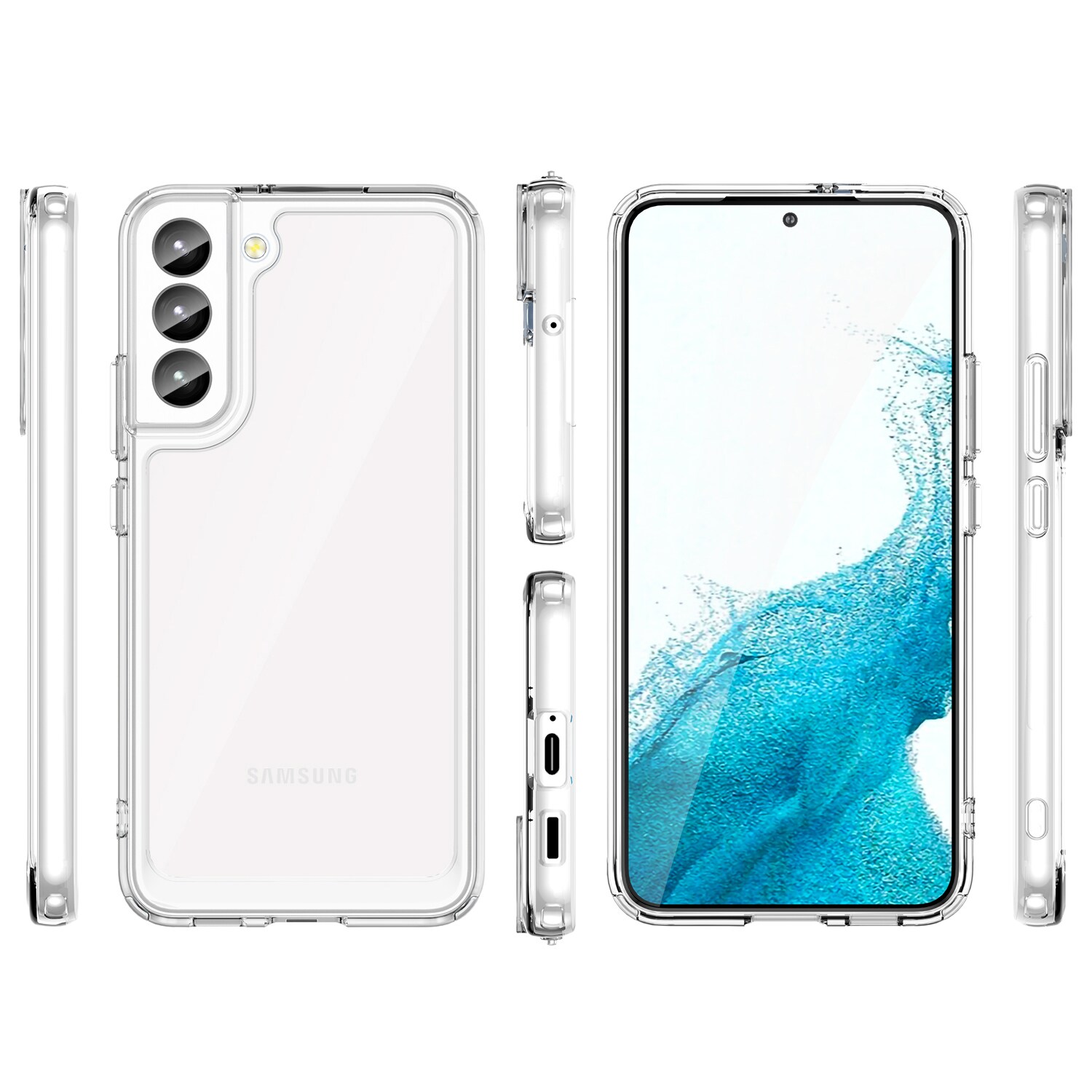 Outer Space Case för Samsung Galaxy S23+ skydd med en flexibel transparent ram