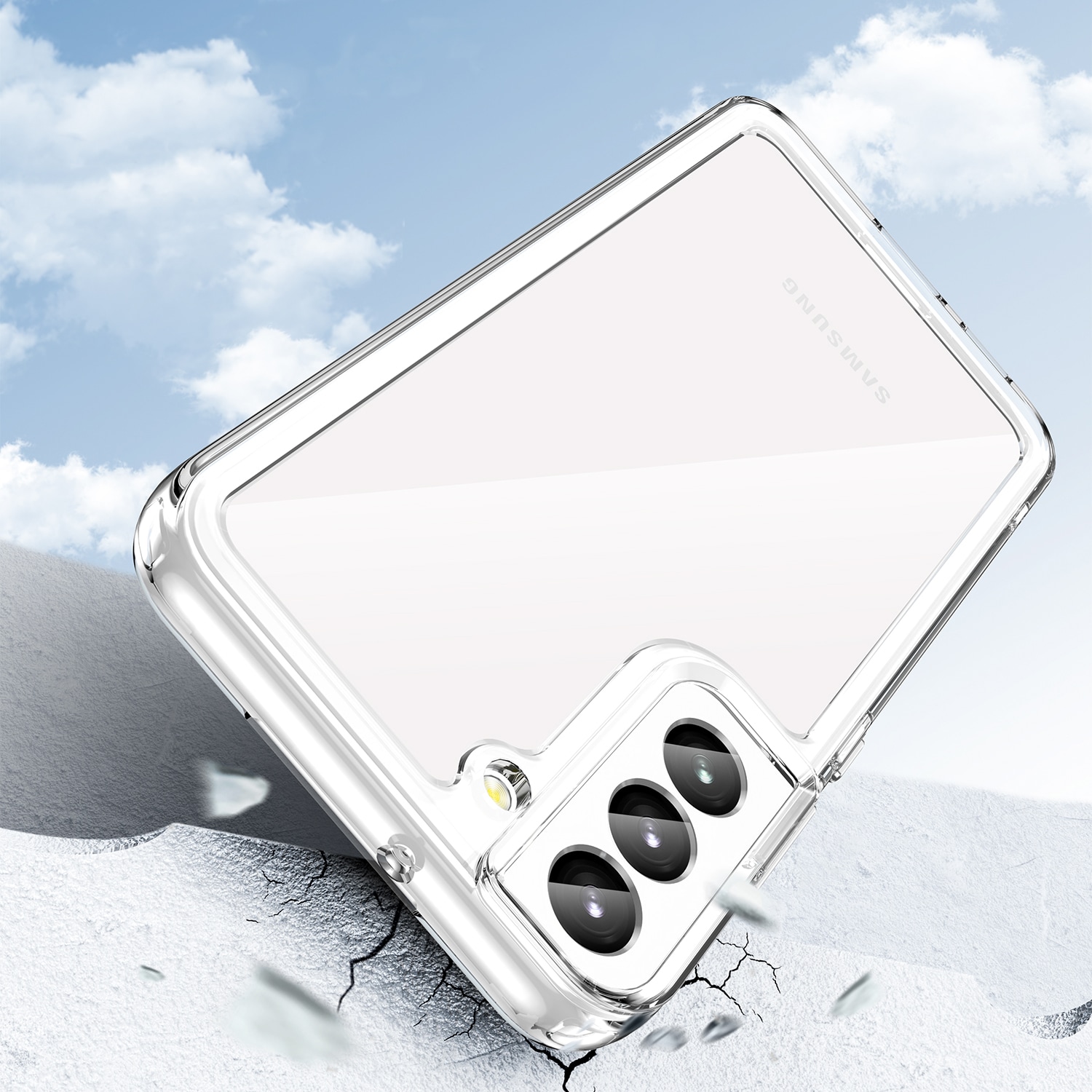 Outer Space Case för Samsung Galaxy S23+ skydd med en flexibel transparent ram
