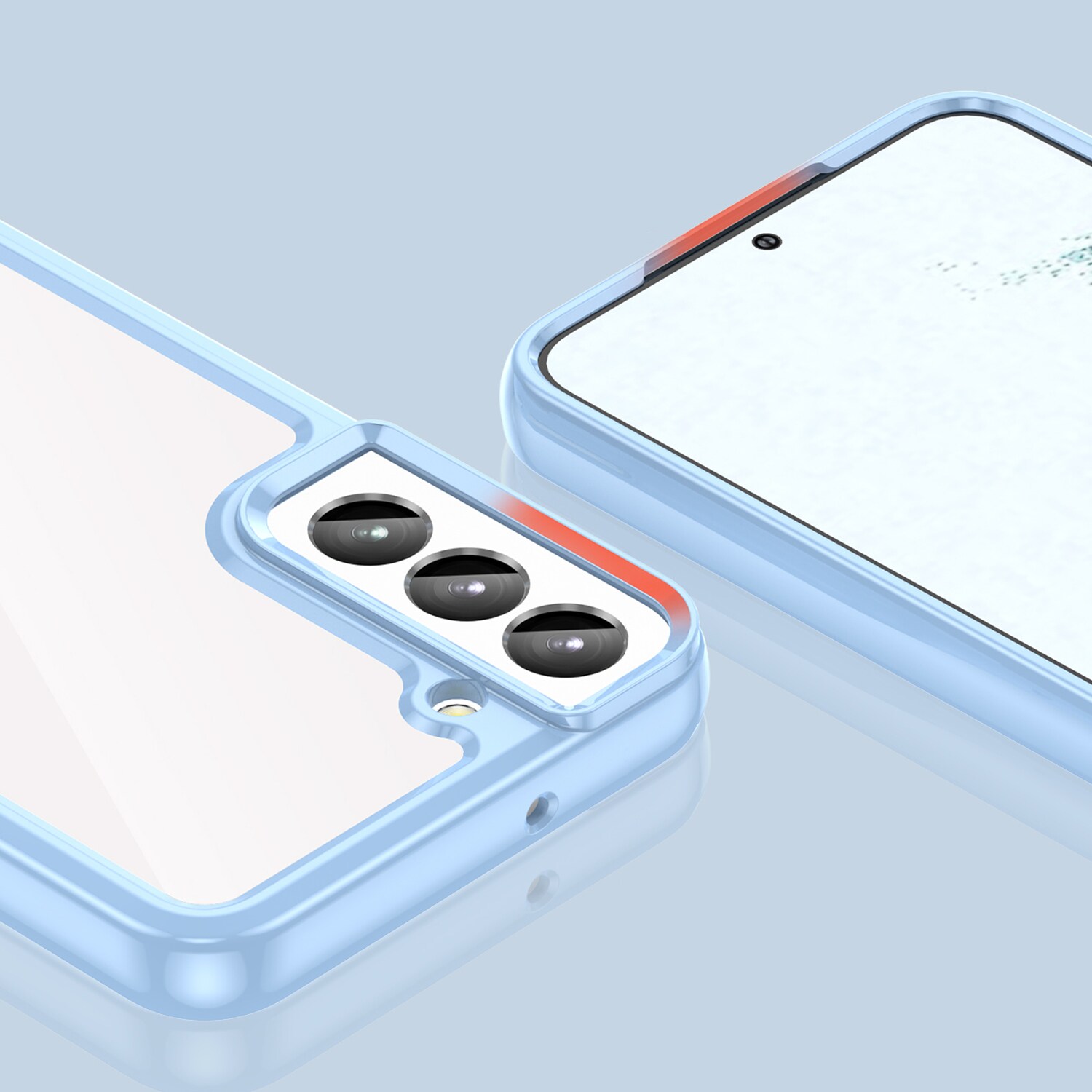 Outer Space Case för Samsung Galaxy S23+ skydd med en flexibel ram blå