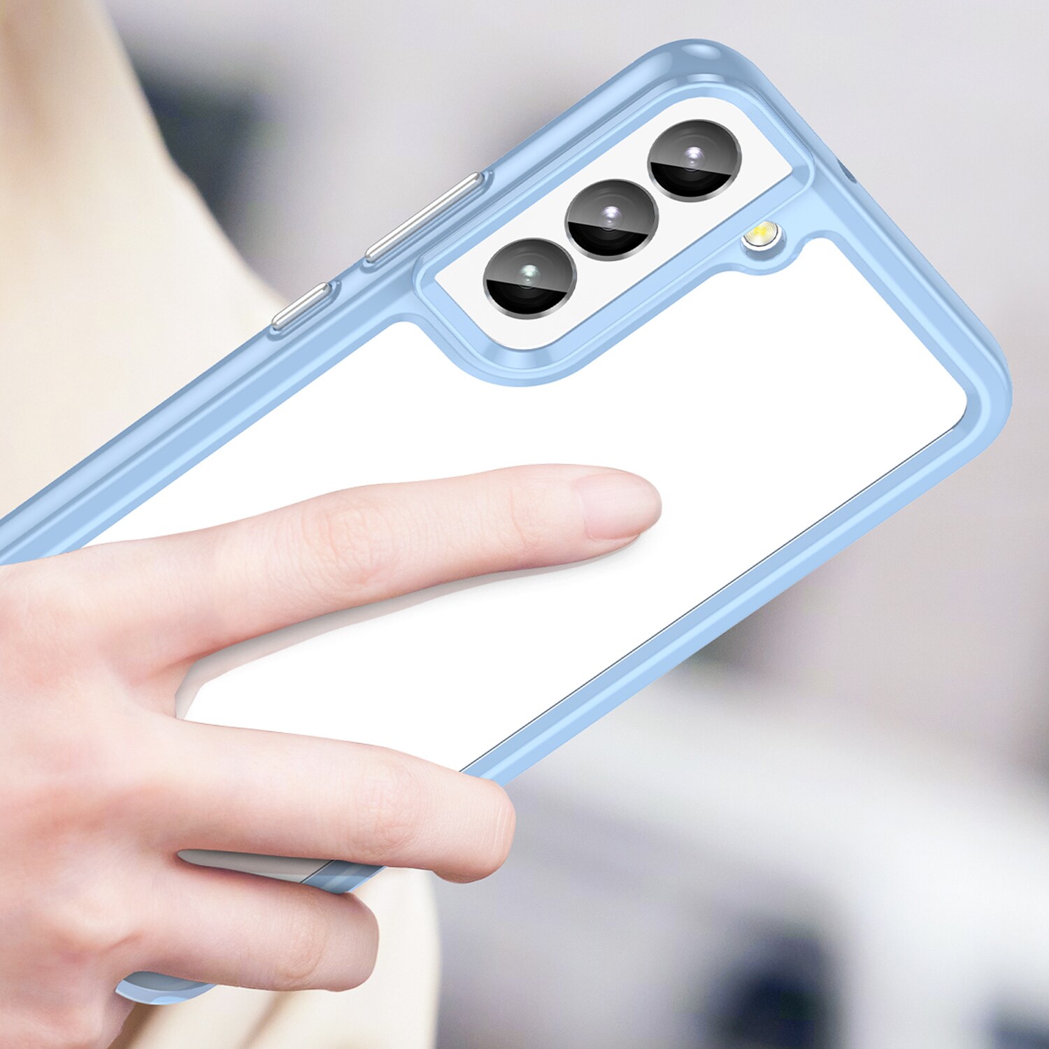 Outer Space Case för Samsung Galaxy S23+ skydd med en flexibel ram blå