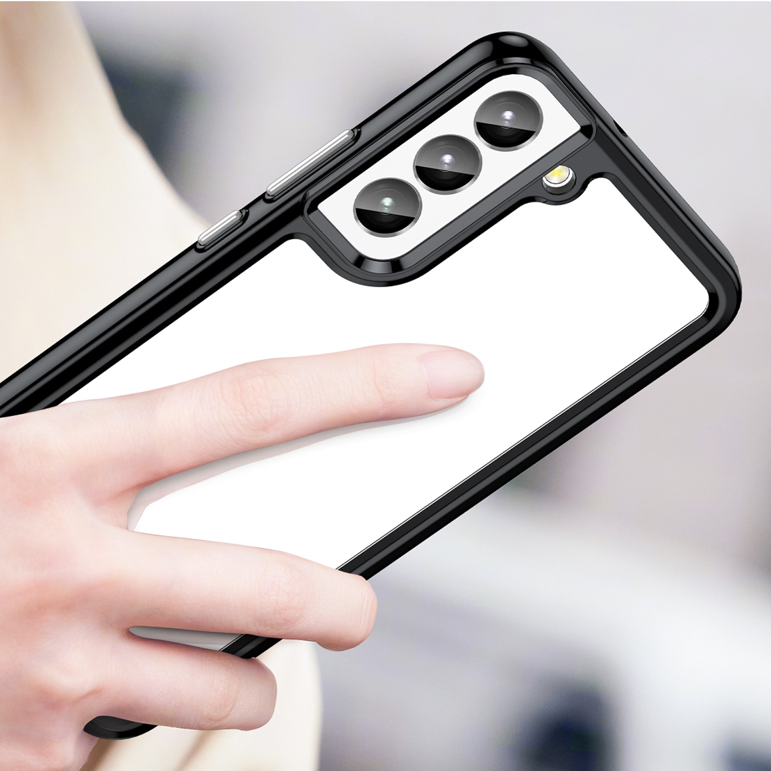 Outer Space Case för Samsung Galaxy S23+ fodral med en flexibel ram svart