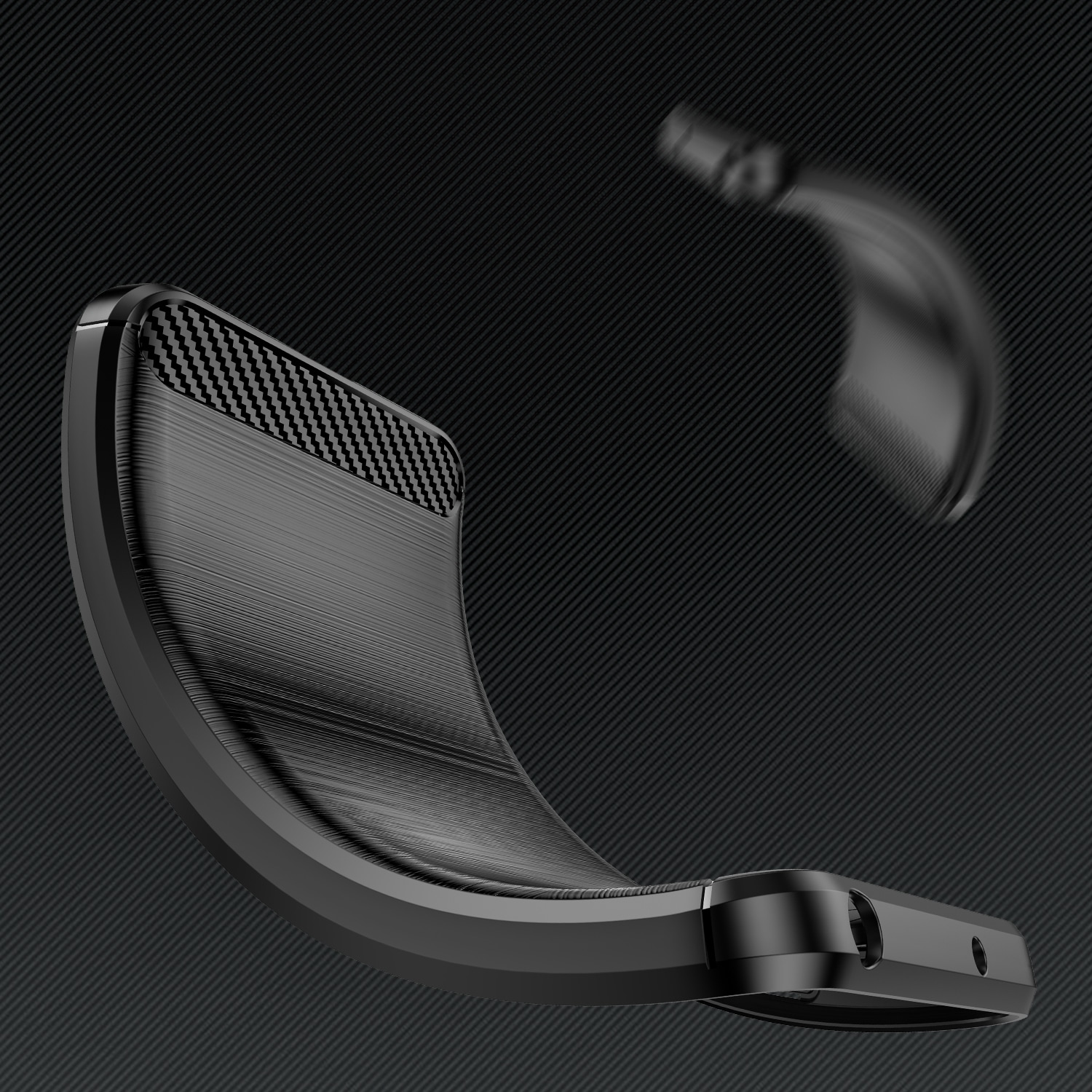 Carbon Case cover til Nokia G400 fleksibelt silikone carbon cover sort