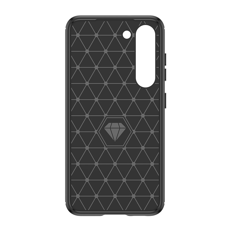 Carbon Case fodral för Samsung Galaxy S23+ flexibel silikon kolfiberskydd svart