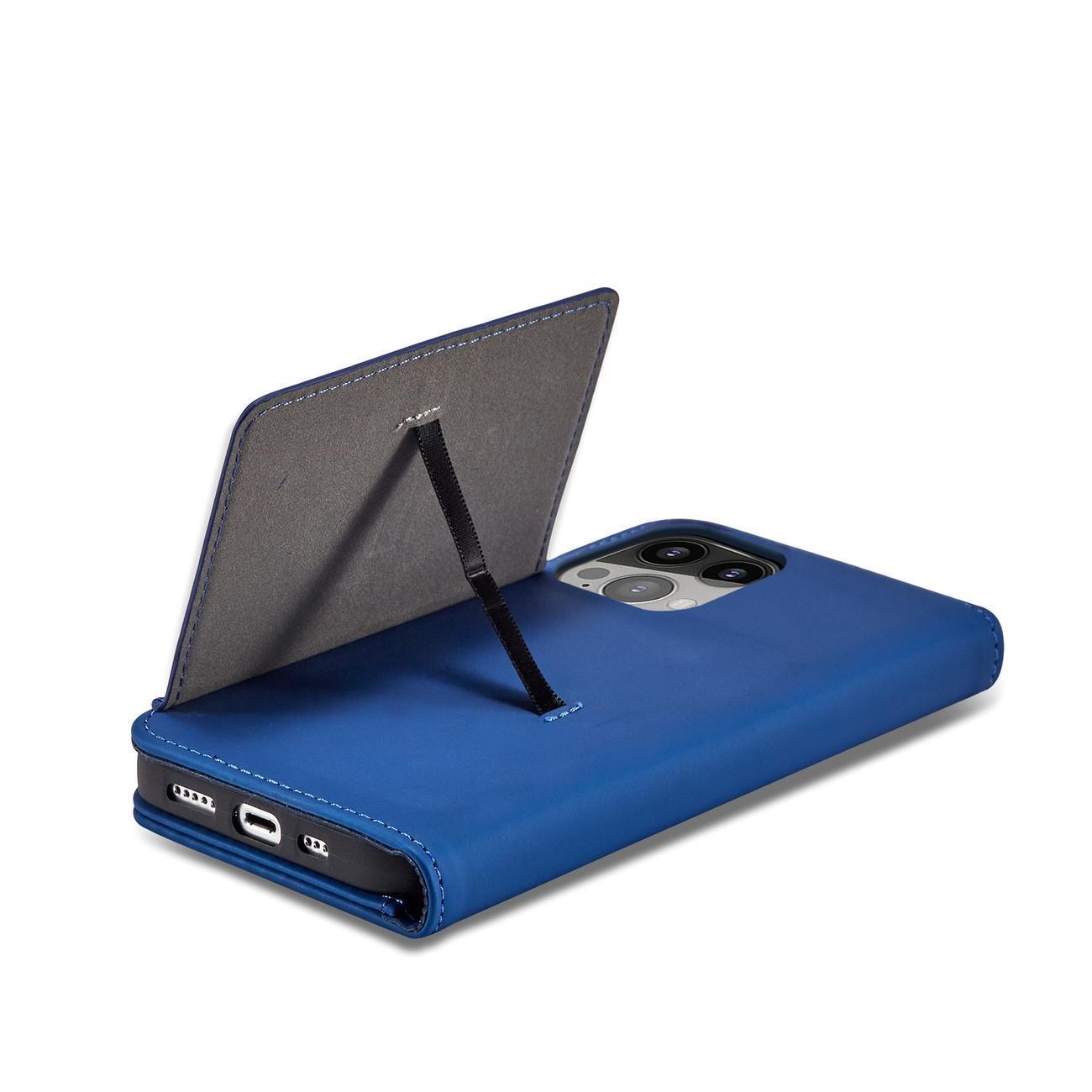 Magnet Kortfodral för Samsung Galaxy S23 Ultra flip cover plånbok stativ blå