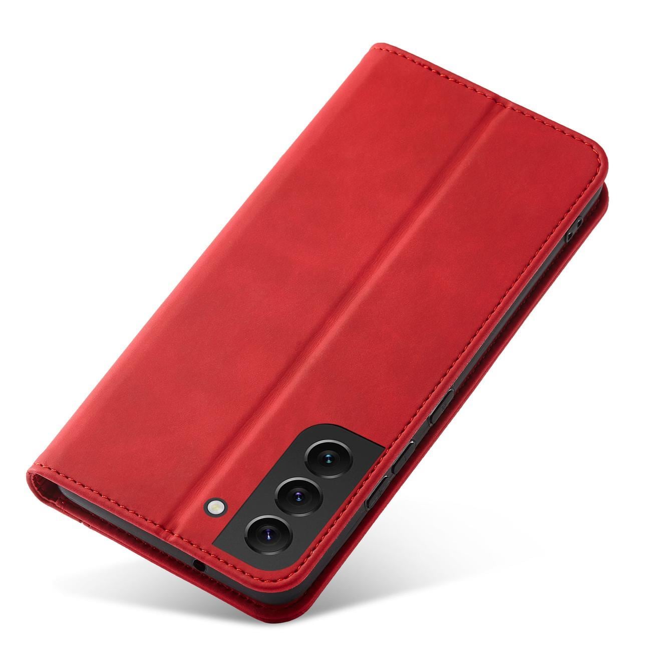 Magnet Fancy etui til Samsung Galaxy S23+ flip cover wallet stand rød