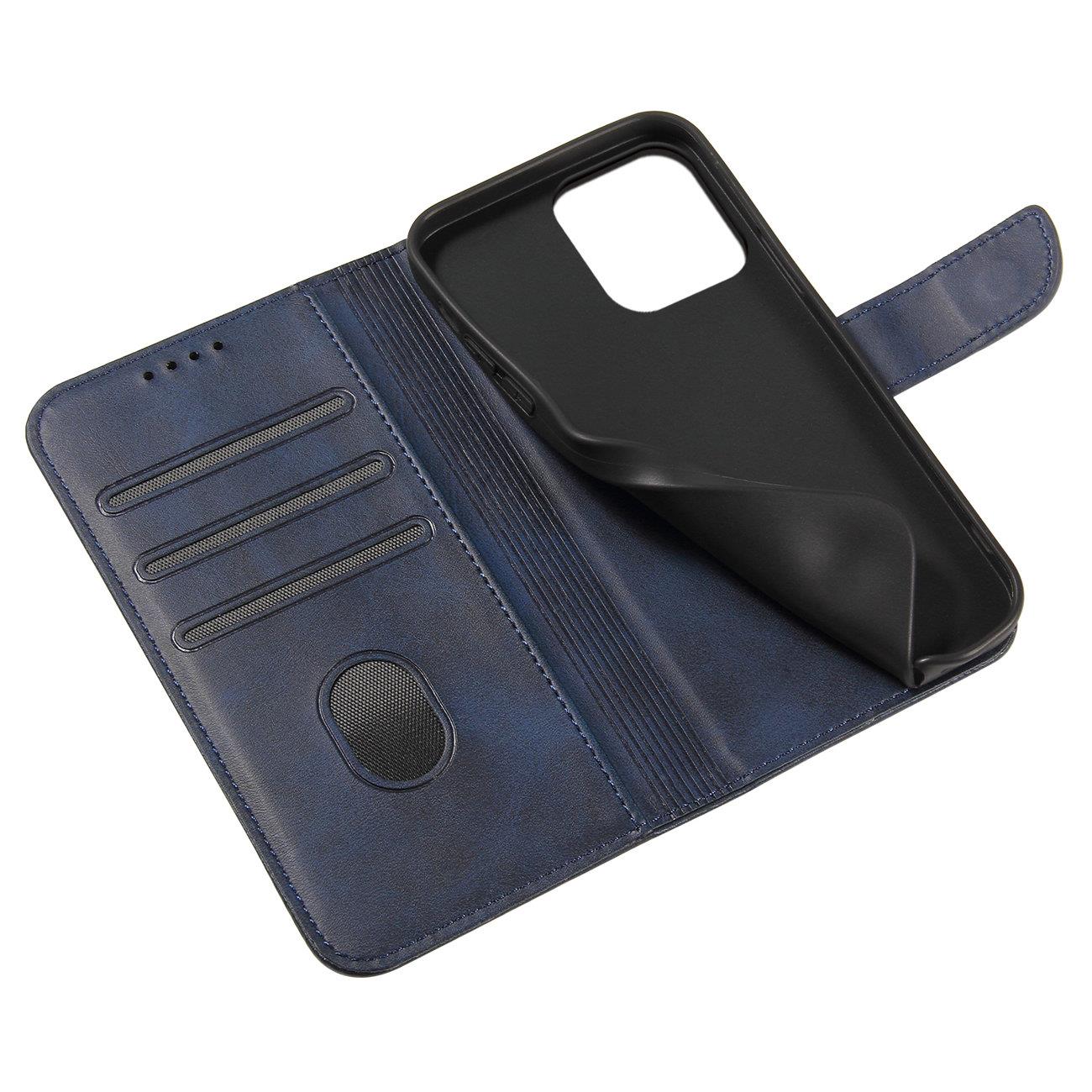 Magnet Fodral för Samsung Galaxy S23 Ultra Cover med Flip Wallet Stand Blå