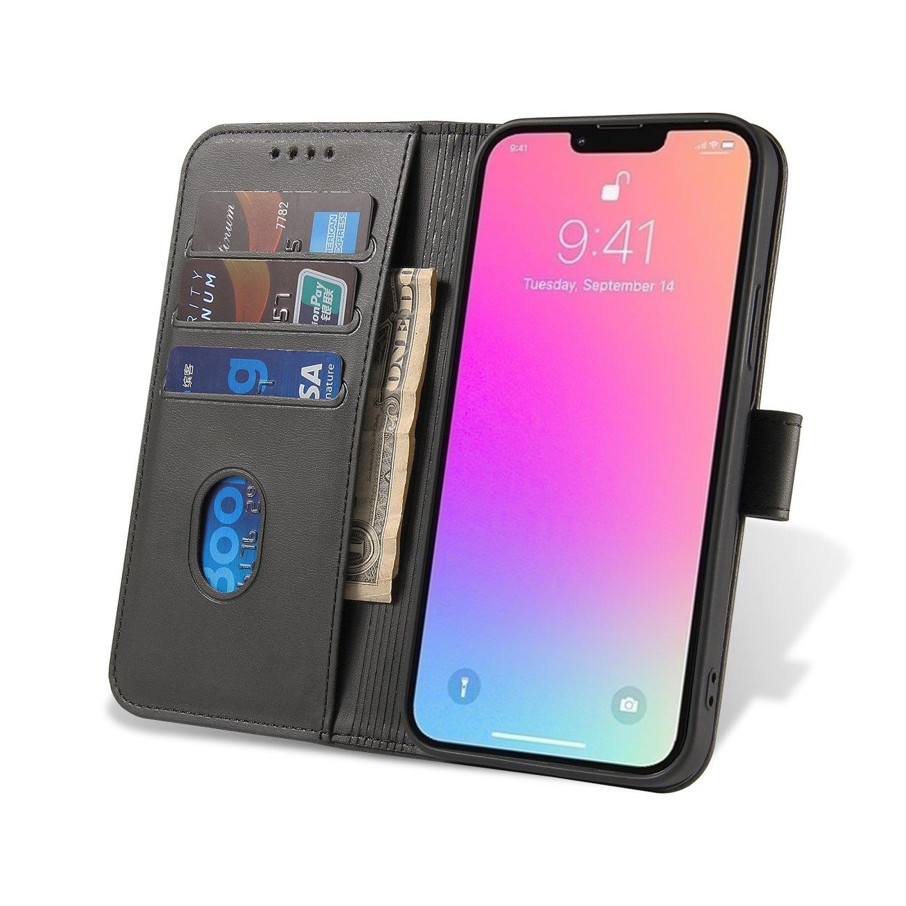Magnet Etui til TCL 20 Pro 5G flip cover wallet stander sort
