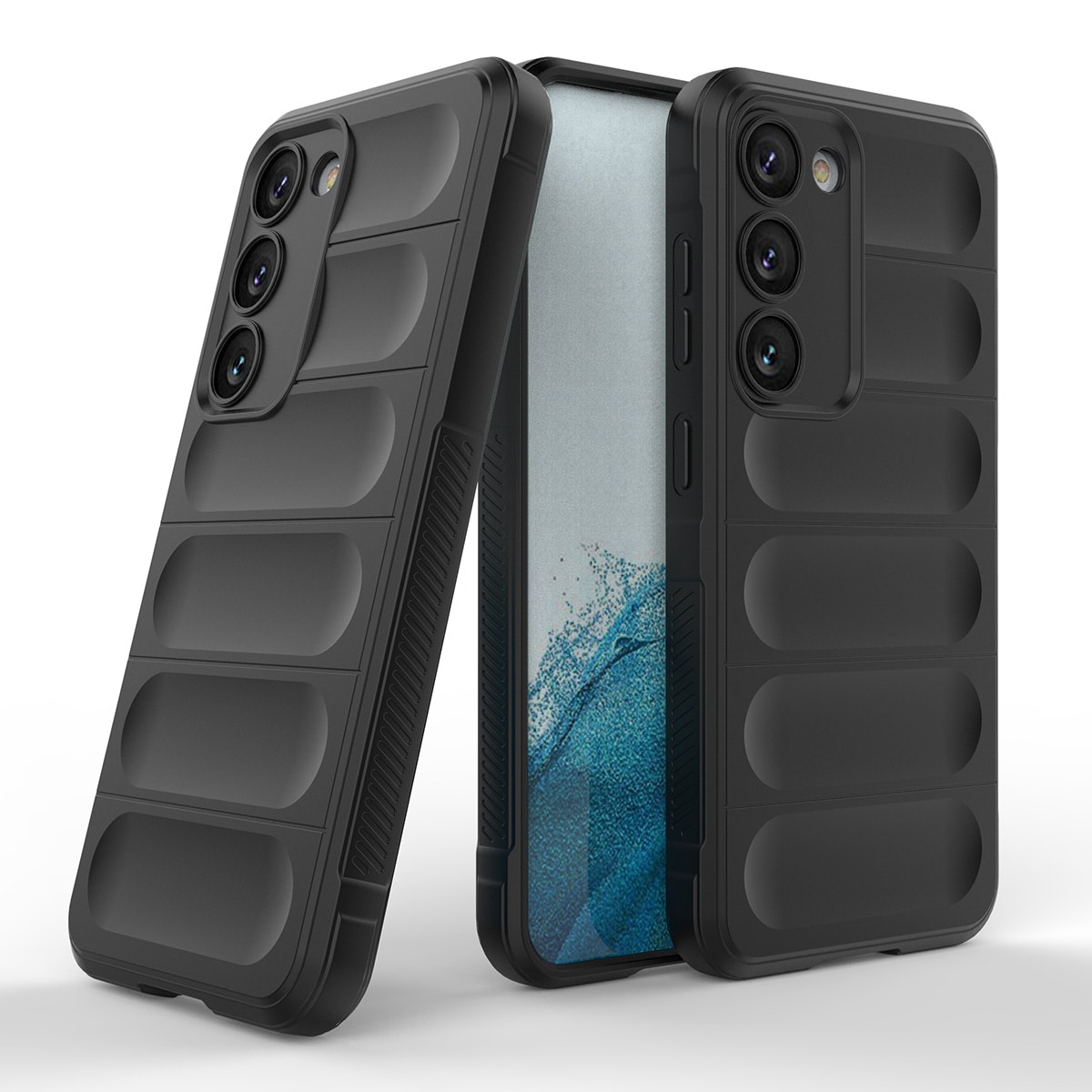 Magic Shield Fodral för Samsung Galaxy S23+ flexibelt pansarskydd svart