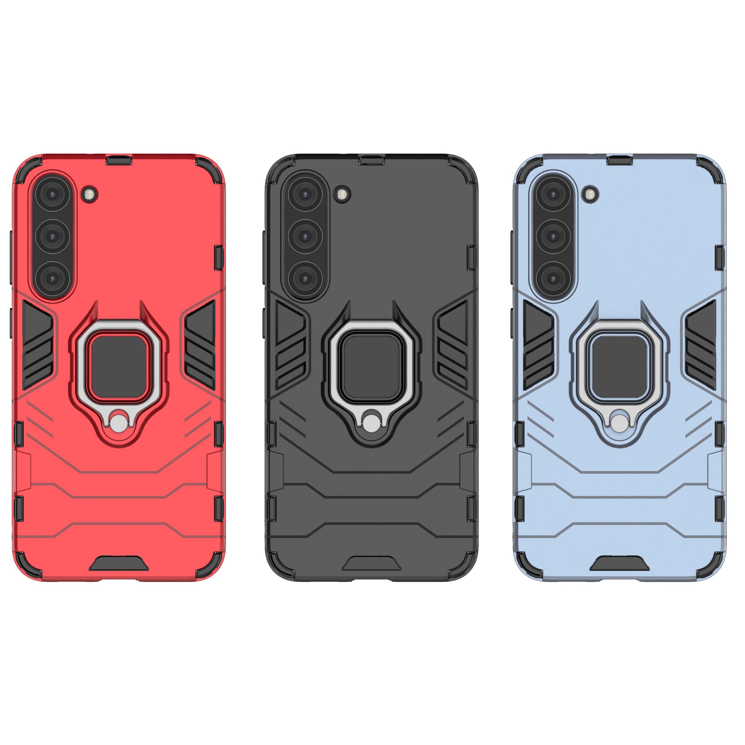 Ring Armor fodral för Samsung Galaxy S23+ pansarskydd magnetisk hållare ring svart