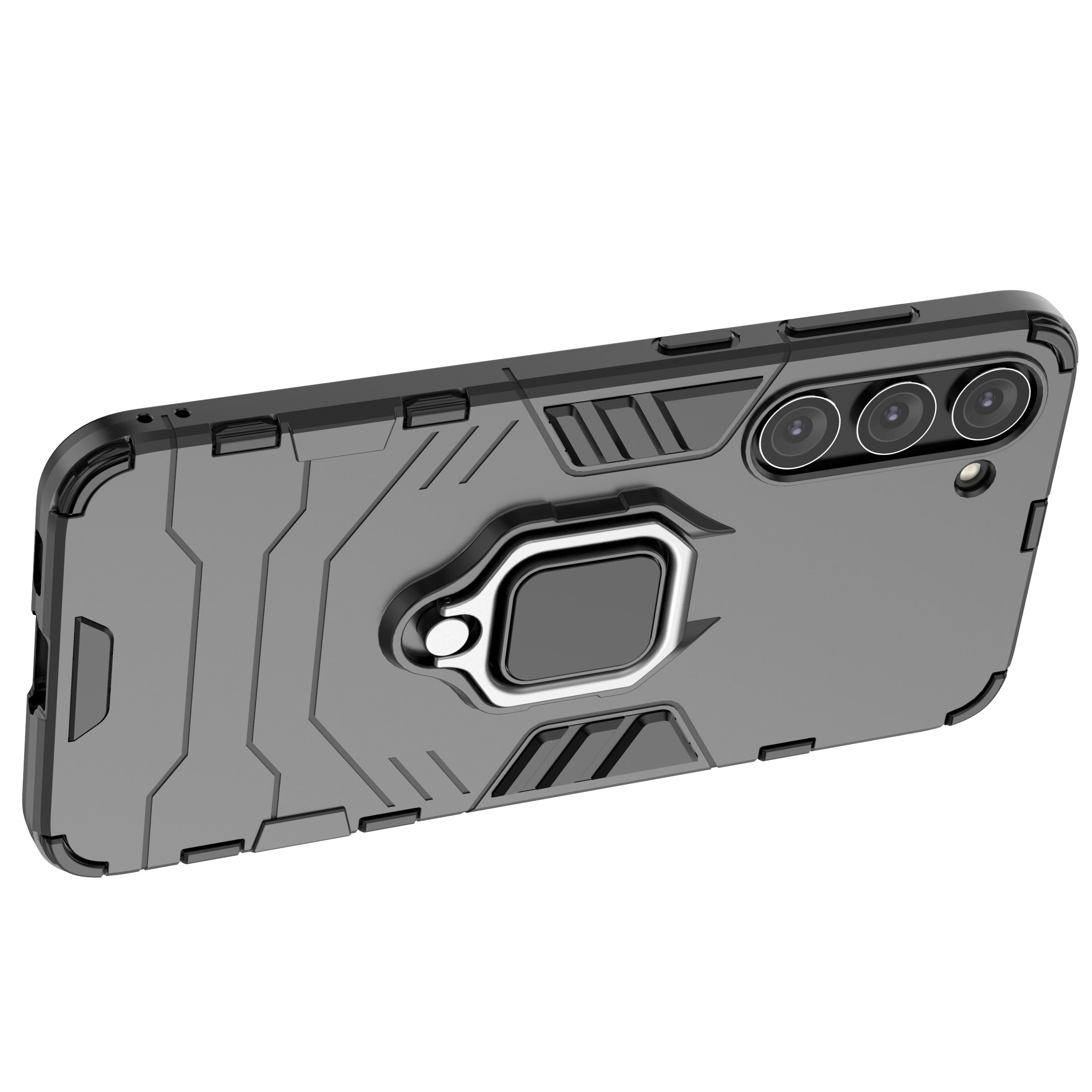 Ring Armor fodral för Samsung Galaxy S23+ pansarskydd magnetisk hållare ring svart