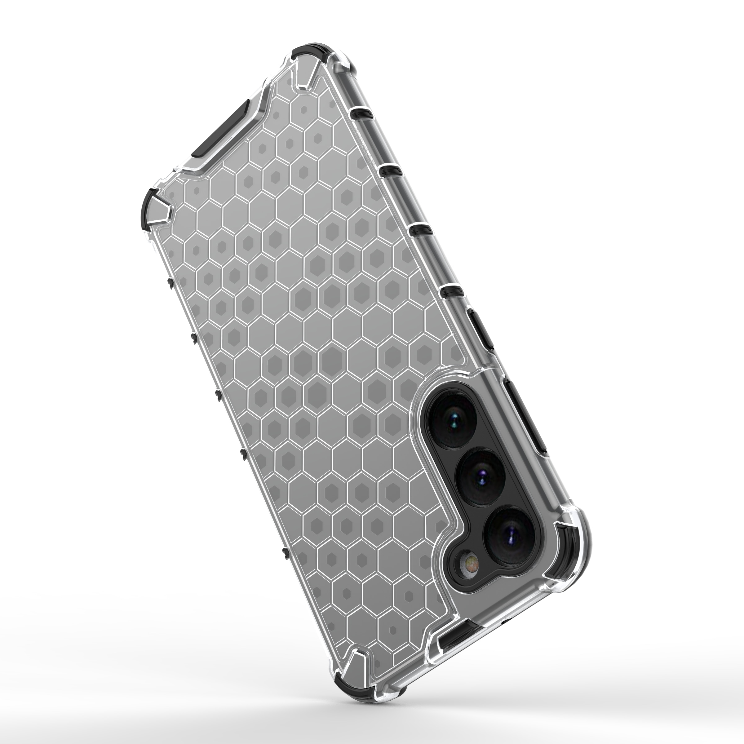 Honeycomb-fodral för Samsung Galaxy S23+ bepansrat hybridfodral svart