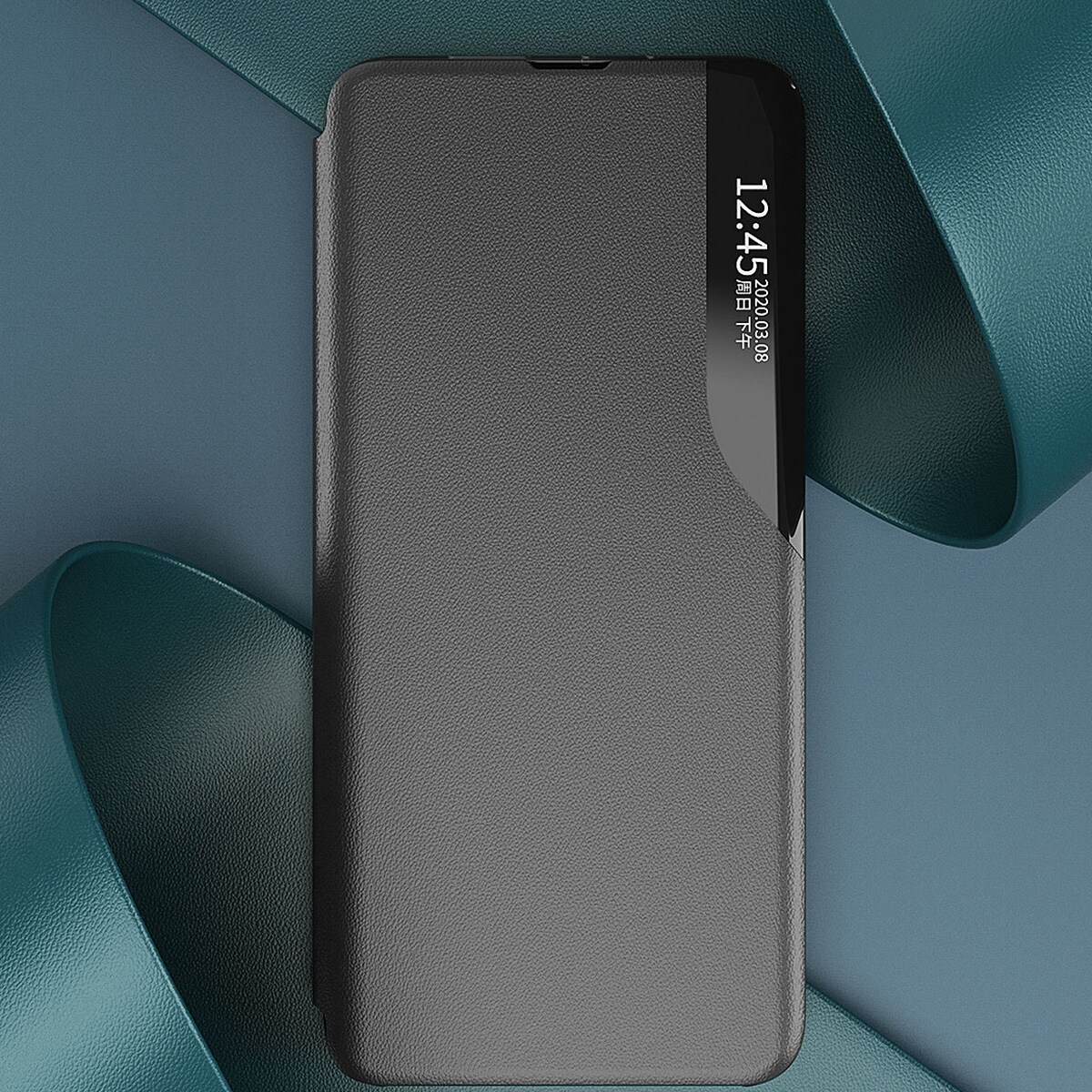 Eco Leather View Case-etui til Samsung Galaxy S23+ med flipstativ rød