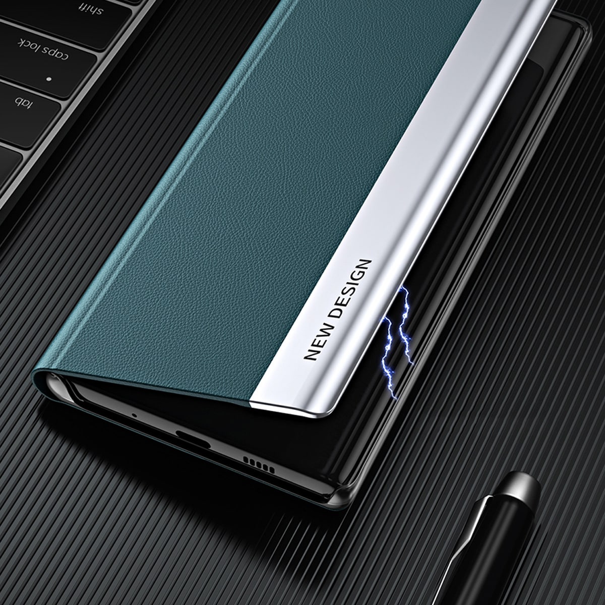 Sleep Case Pro-etui til Samsung Galaxy S23+ med flipstativ blå