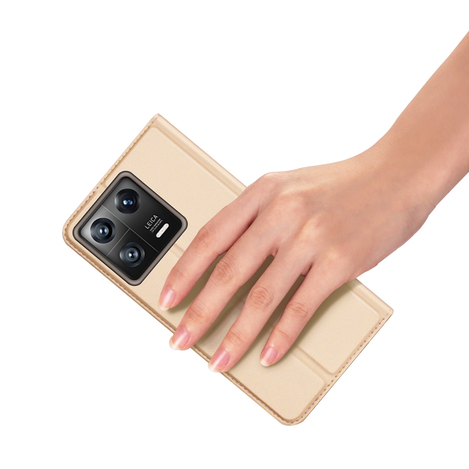 Dux Ducis Skin Pro-etui Xiaomi 13 Flip Card Wallet Gold Stand