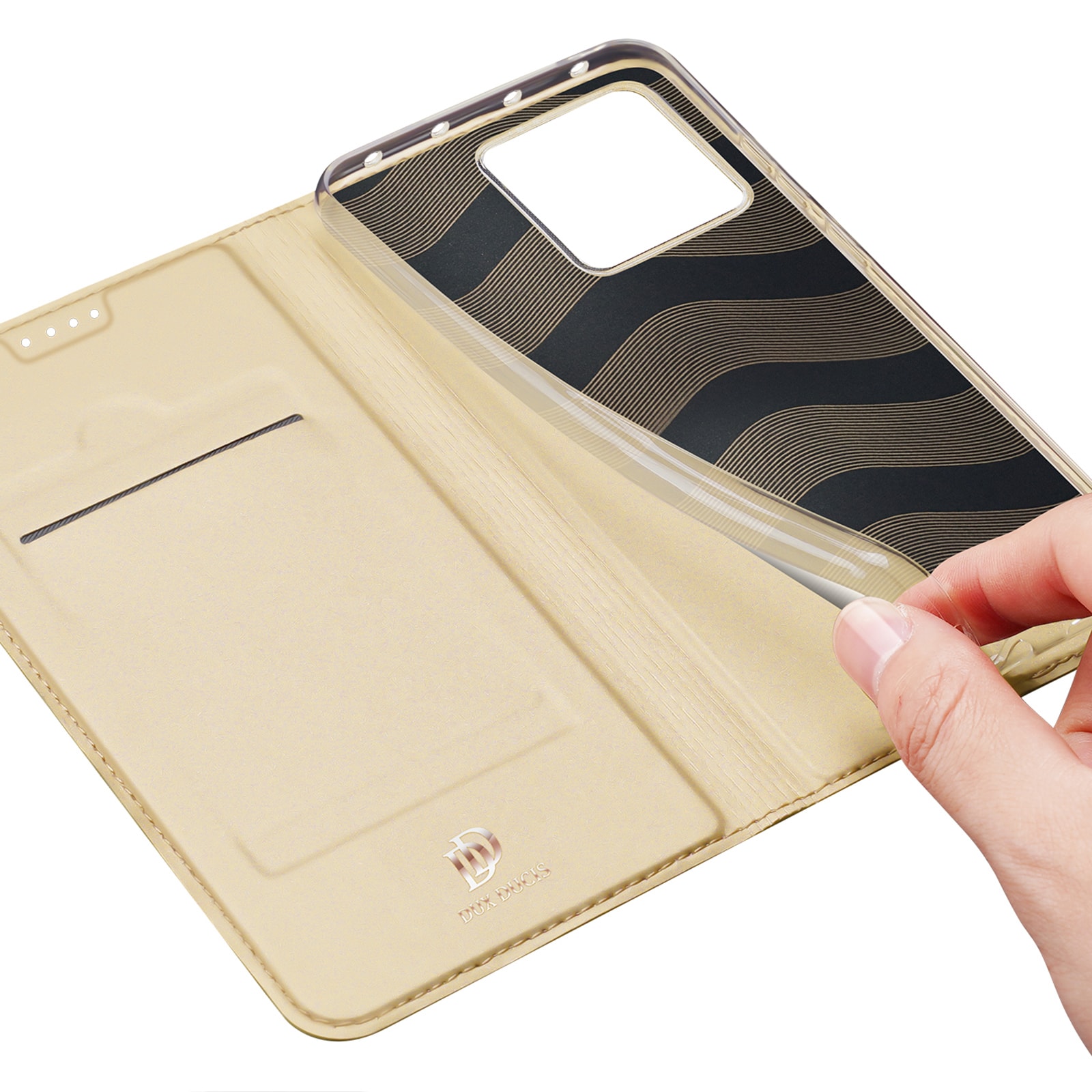 Dux Ducis Skin Pro-etui Xiaomi 13 Flip Card Wallet Gold Stand
