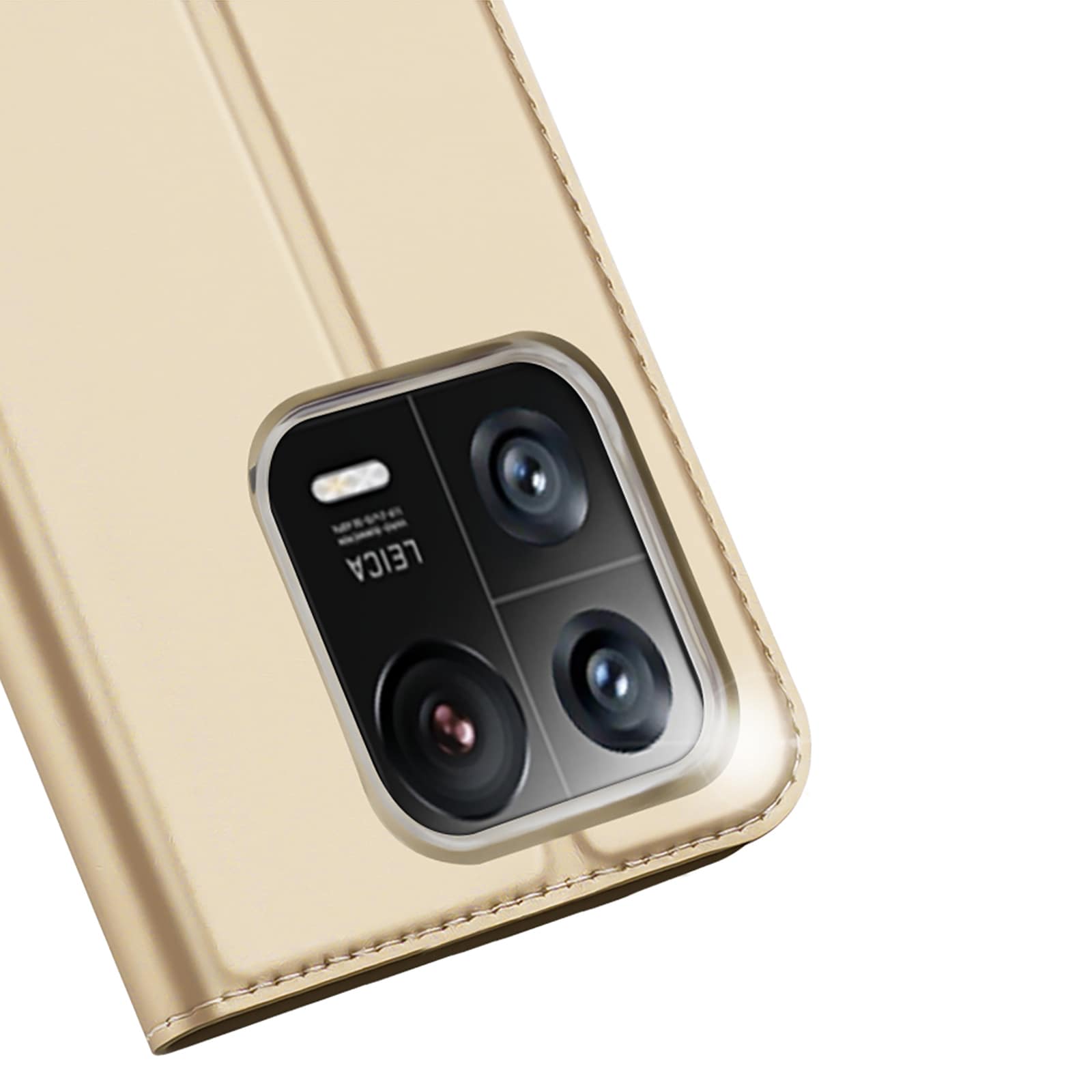 Dux Ducis Skin Pro-etui Xiaomi 13 Pro Flip Card Wallet Gold Stand