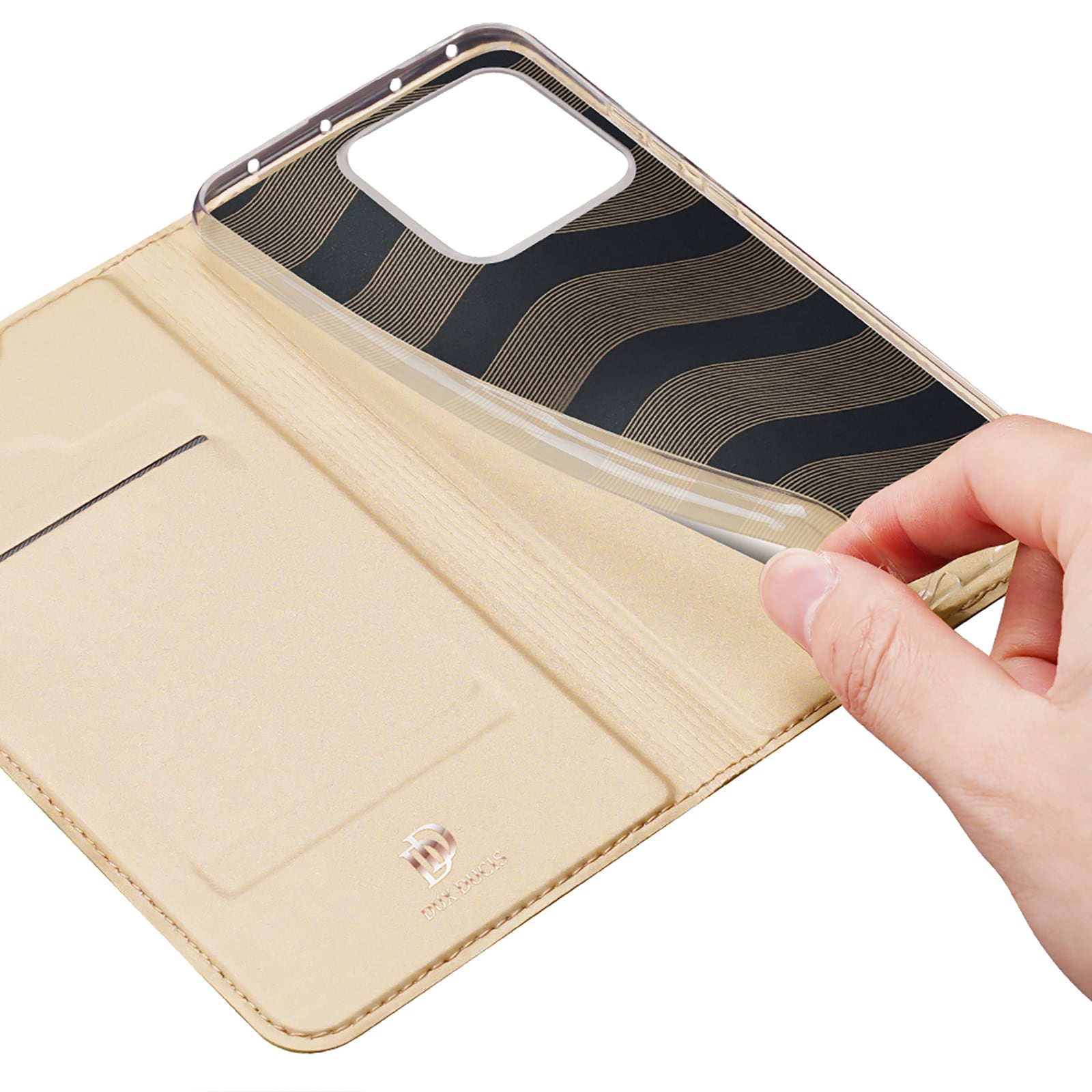 Dux Ducis Skin Pro-etui Xiaomi 13 Pro Flip Card Wallet Gold Stand