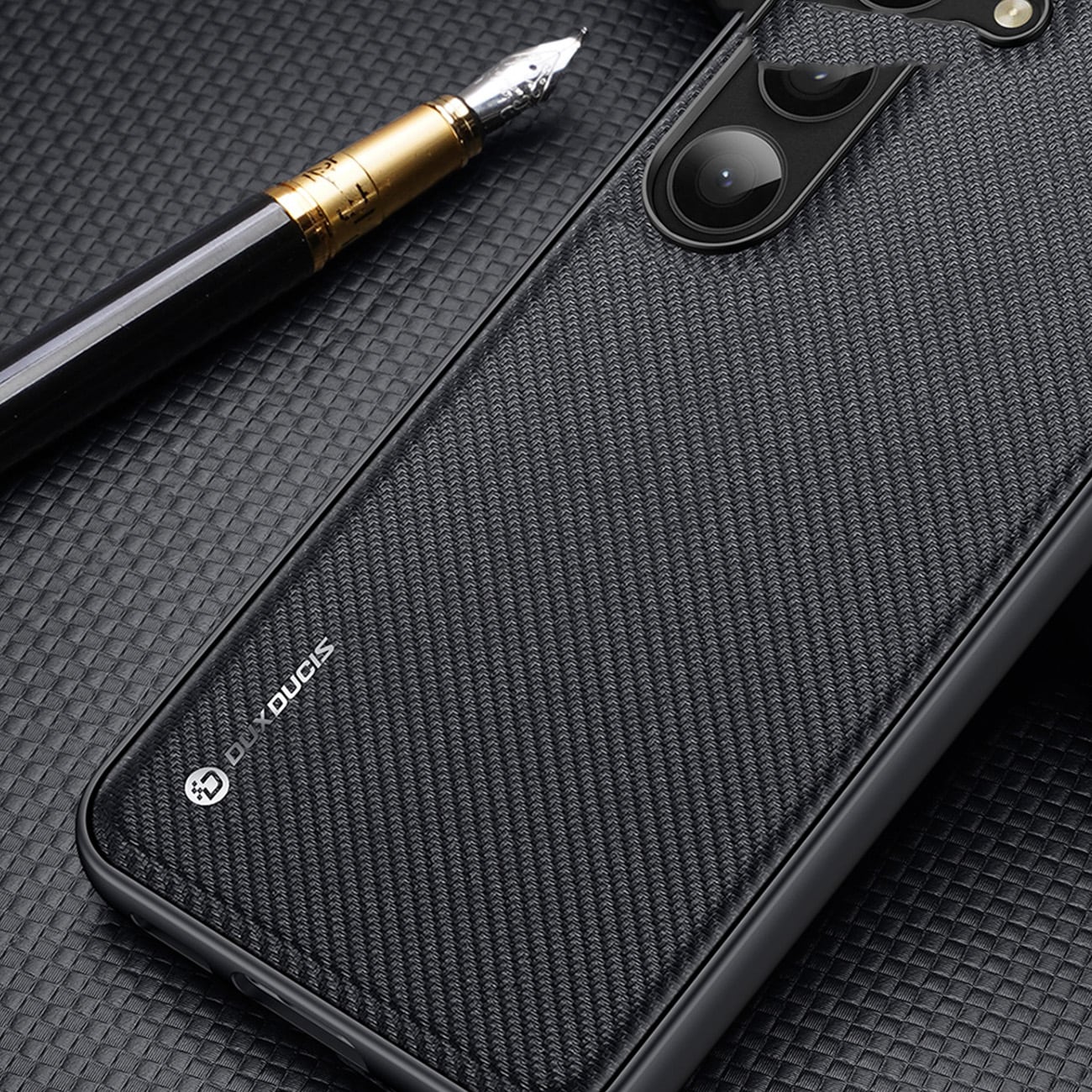 Dux Ducis Fino etui Samsung Galaxy S23+ cover med silikoneramme blå