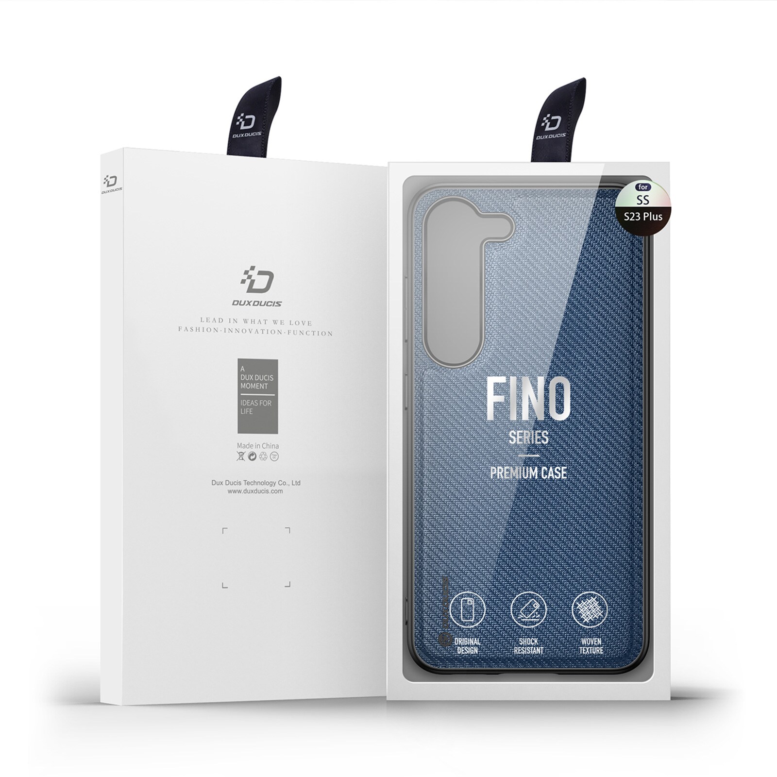 Dux Ducis Fino etui Samsung Galaxy S23+ cover med silikoneramme blå