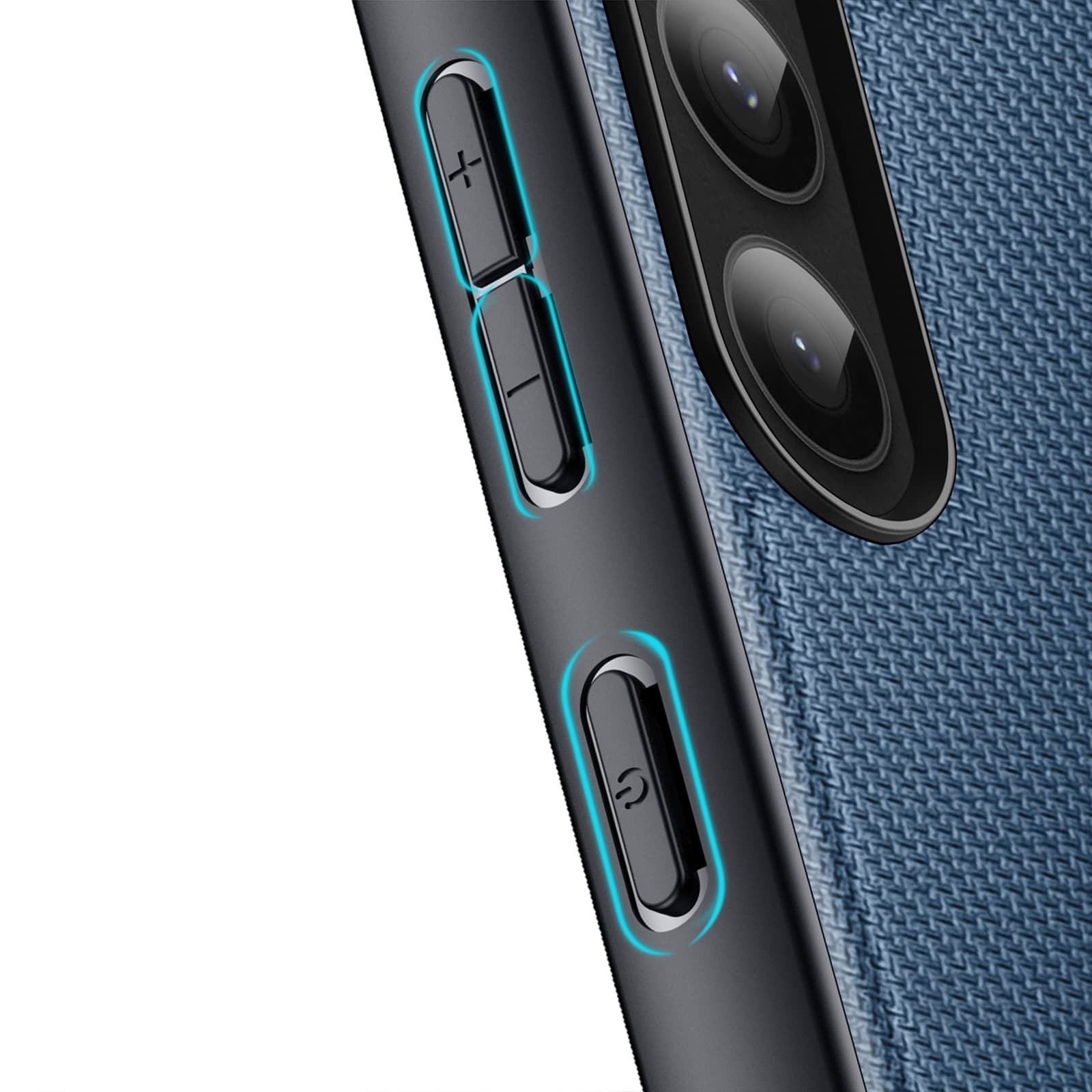 Dux Ducis Fino etui Samsung Galaxy S23+ cover med silikoneramme blå