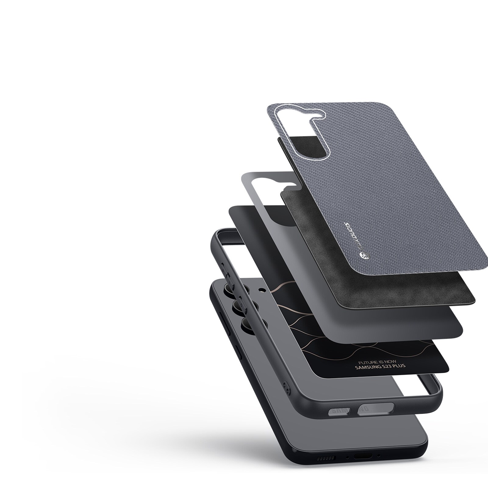 Dux Ducis Fino etui Samsung Galaxy S23+ cover med silikoneramme grå