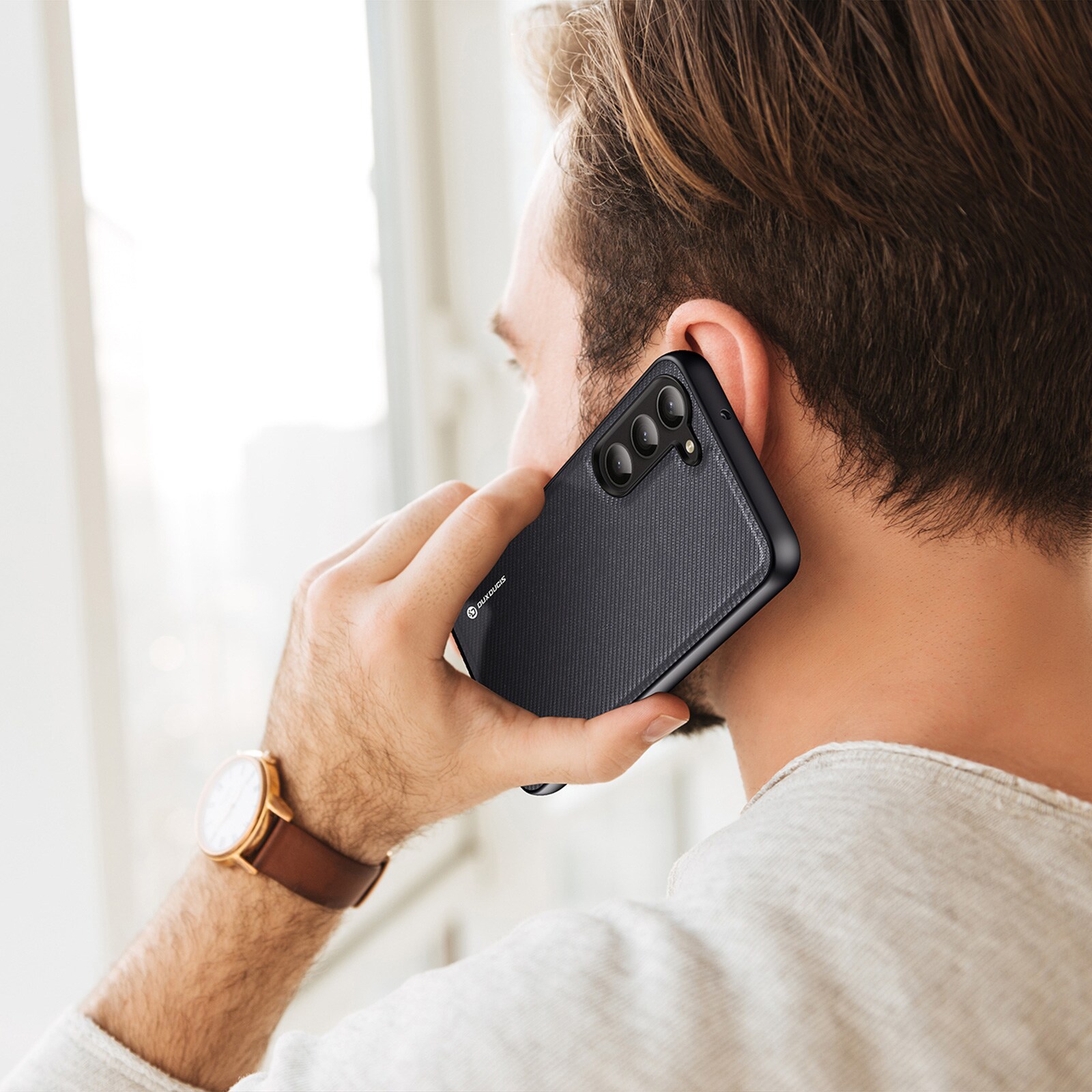 Dux Ducis Fino etui Samsung Galaxy S23+ cover med silikoneramme grå