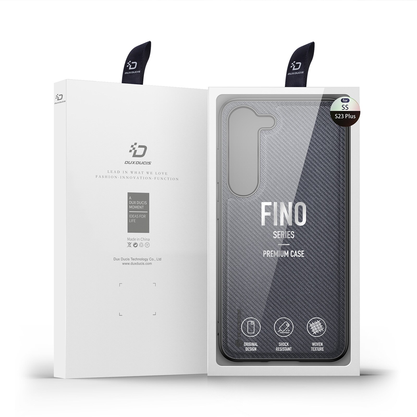 Dux Ducis Fino etui Samsung Galaxy S23+ cover med silikoneramme grå