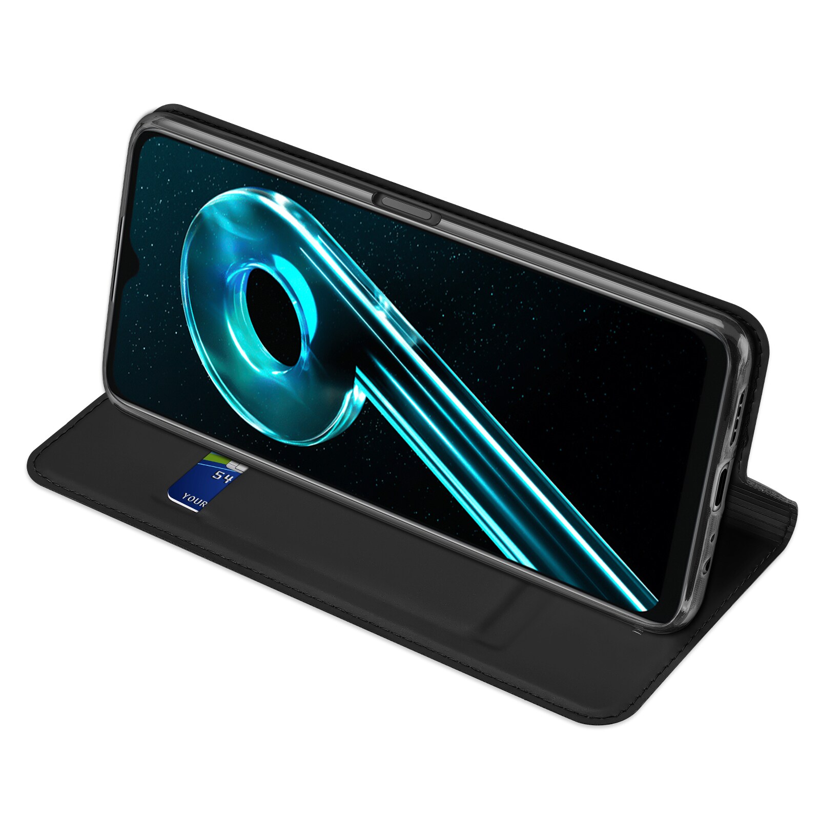 Dux Ducis Skin Pro-etui til Realme 10 5G / Realme 9i 5G Cover Flip Card Wallet Stand Sort