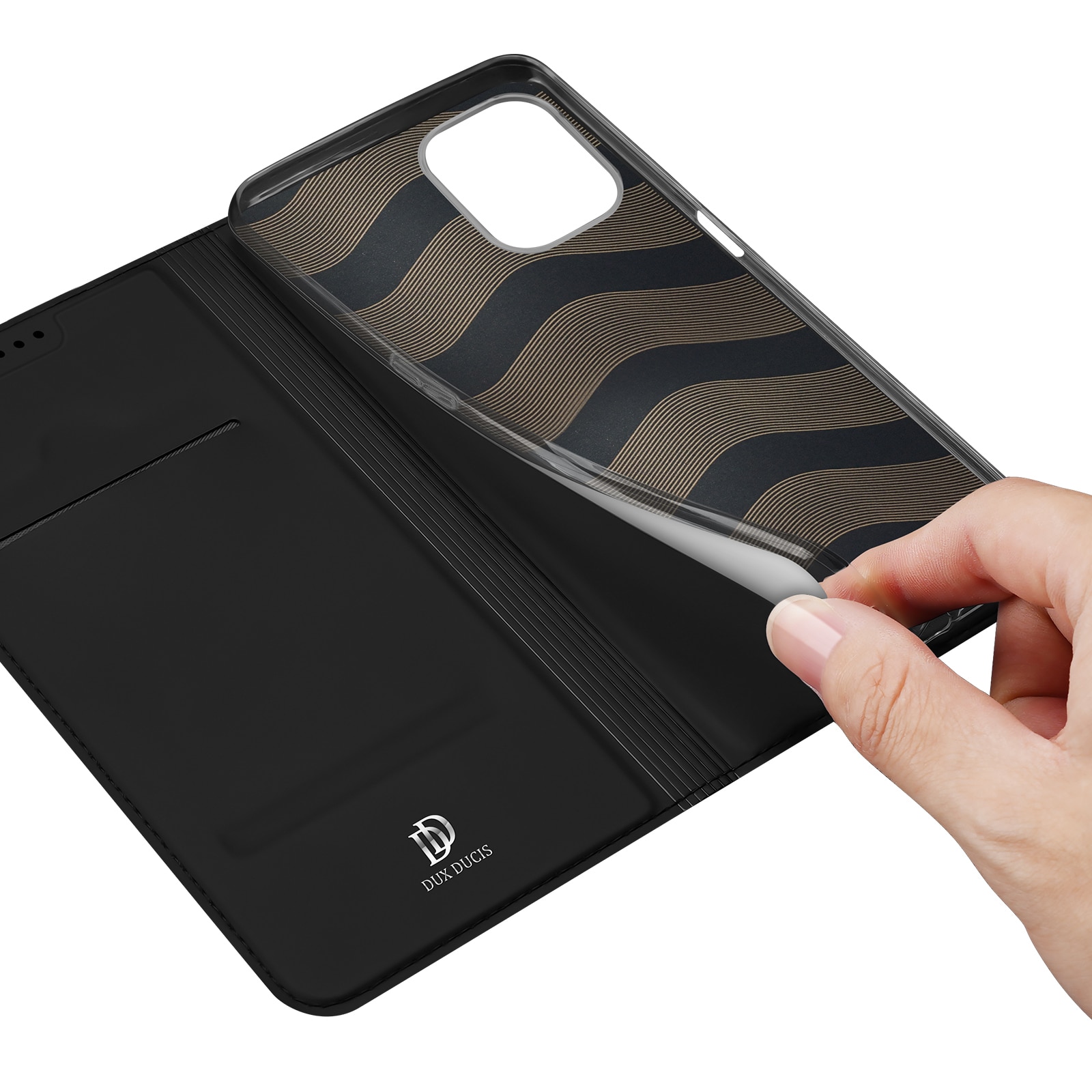 Dux Ducis Skin Pro-etui til Realme 10 5G / Realme 9i 5G Cover Flip Card Wallet Stand Sort
