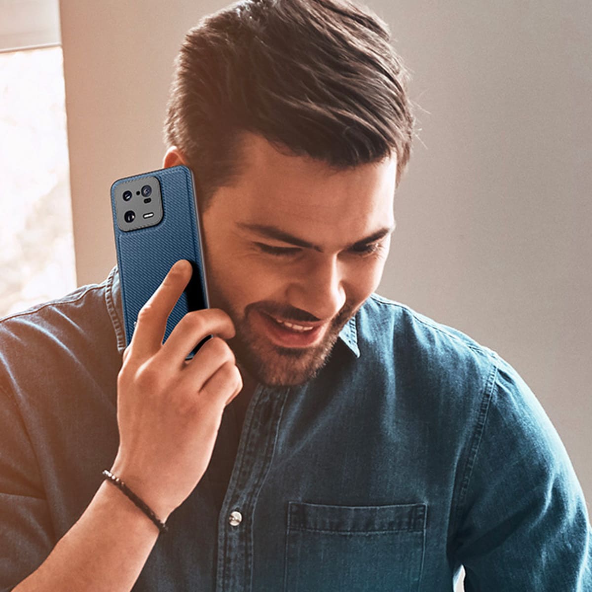Dux Ducis Fino etui til Xiaomi 13 Pro cover med silikoneramme blå