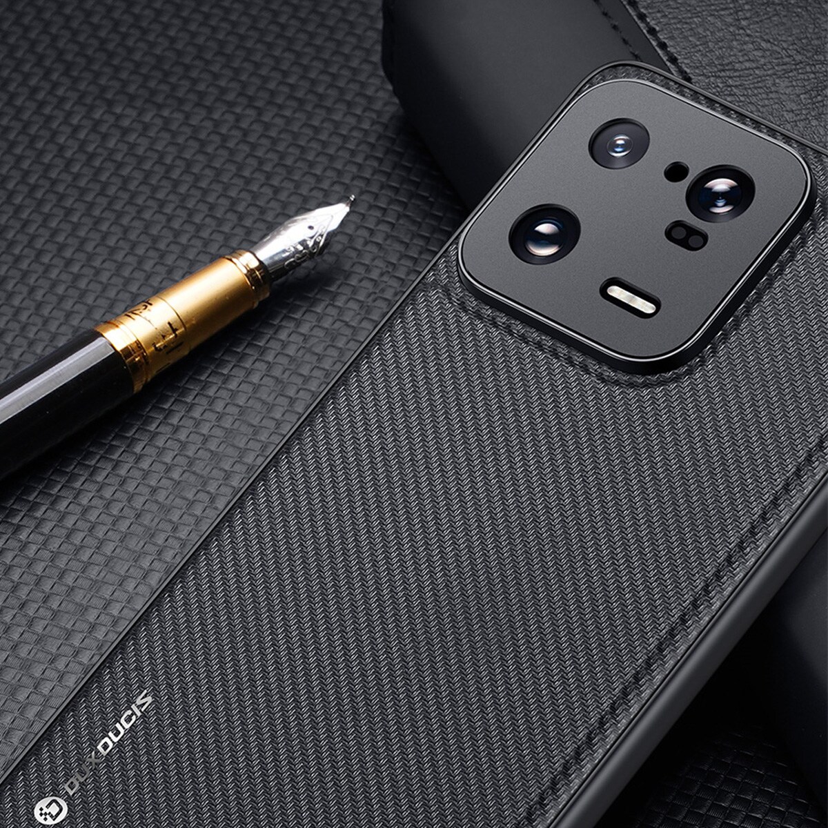 Dux Ducis Fino etui til Xiaomi 13 Pro cover med silikoneramme blå