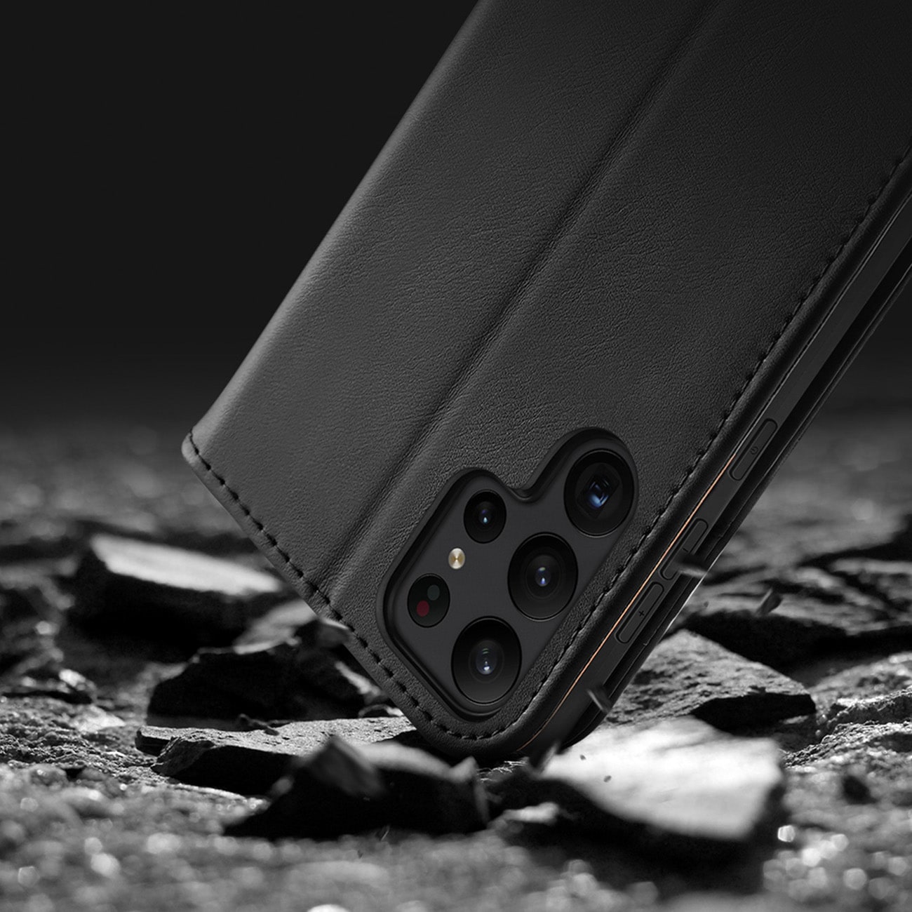 Dux Ducis Hivo fodral Samsung Galaxy S23+ flipfodral plånbok stativ RFID blockerare svart