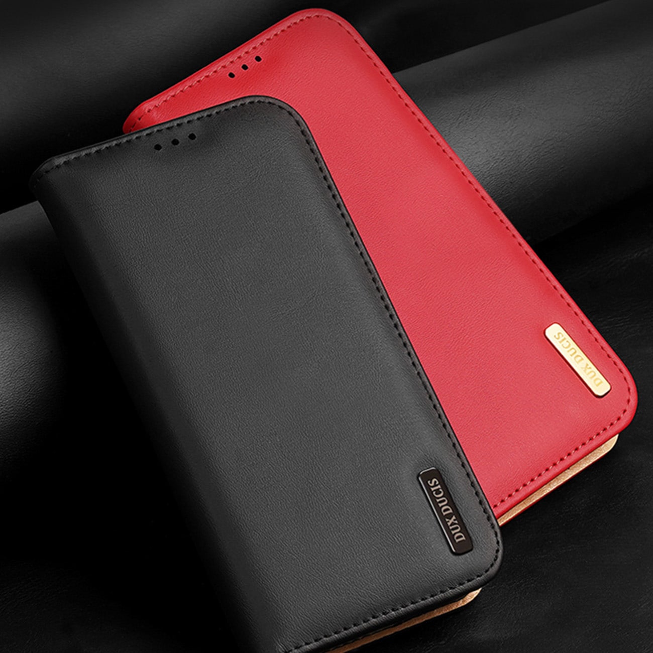 Dux Ducis Hivo fodral Samsung Galaxy S23+ flip cover plånbok stativ RFID blockering brun