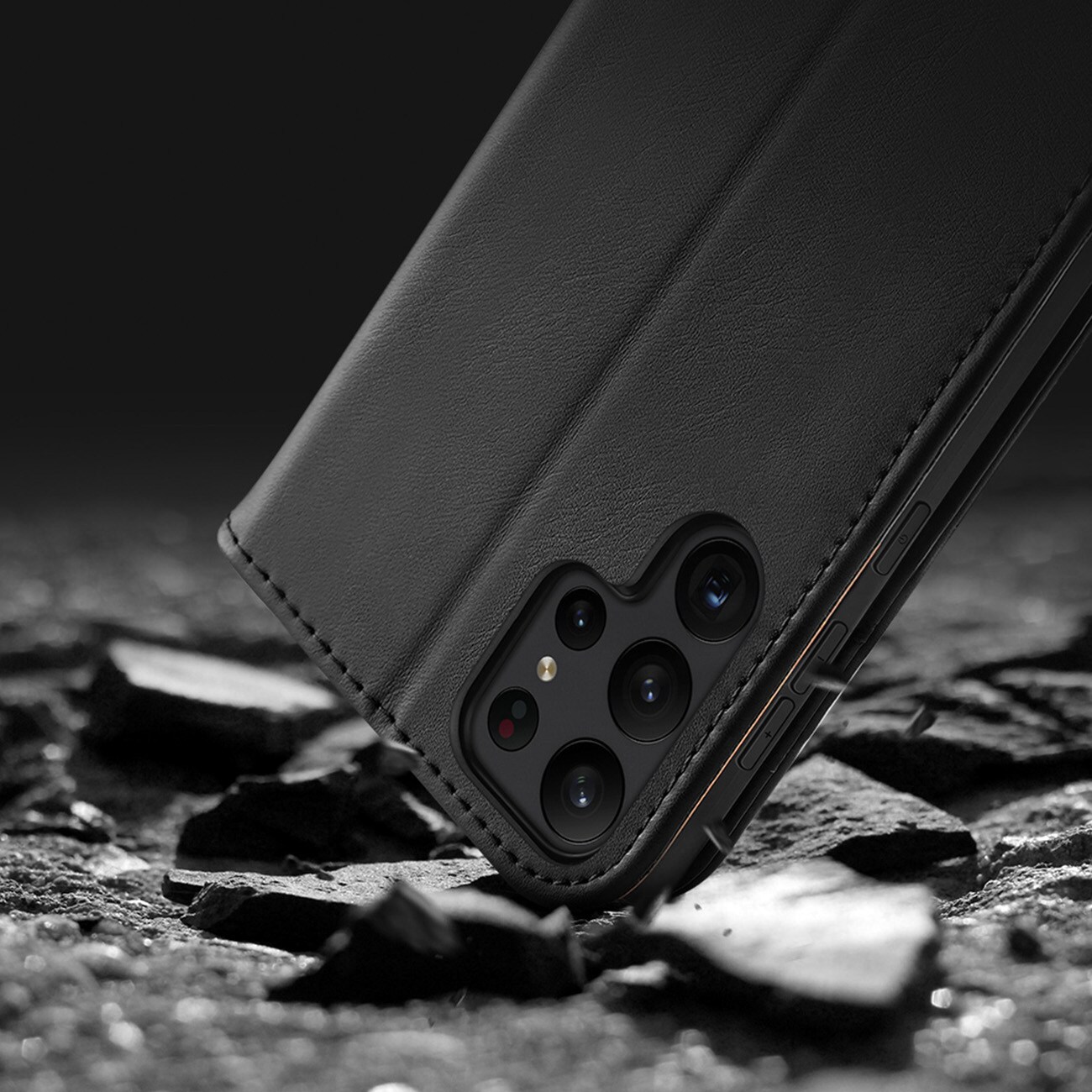 Dux Ducis Hivo fodral Samsung Galaxy S23+ flip cover plånbok stativ RFID blockering brun