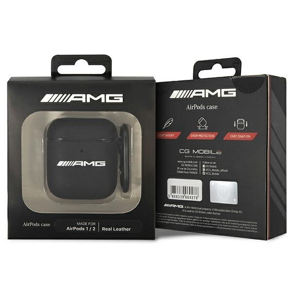 AMG AMA2SLWK AirPods-skydd svart/svart Läder