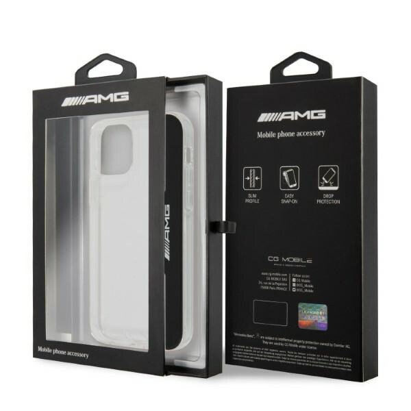 AMG Electroplate Vertikalt fodral för iPhone 12 / iPhone 12 Pro - transparent