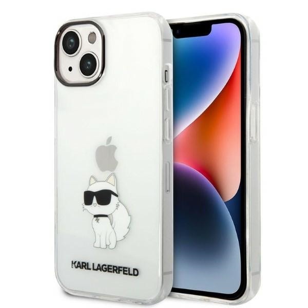 Karl Lagerfeld Ikonik Choupette-fodral för iPhone 14 Plus - transparent