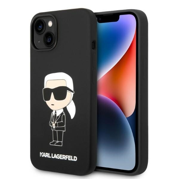 Karl Lagerfeld Ikonik-fodral i silikon för iPhone 14 Plus - svart