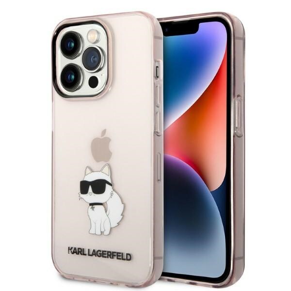 Karl Lagerfeld Ikonik Choupette-fodral för iPhone 14 Pro Max - rosa