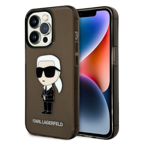 Karl Lagerfeld KLHCP14LHNIKTCK iPhone 14 Pro 6,1" svart hårdplastfodral Ikonik Lagerfeld