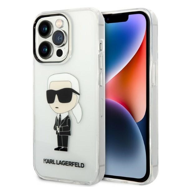 Karl Lagerfeld Ikonik Karl fodral för iPhone 14 Pro - transparent