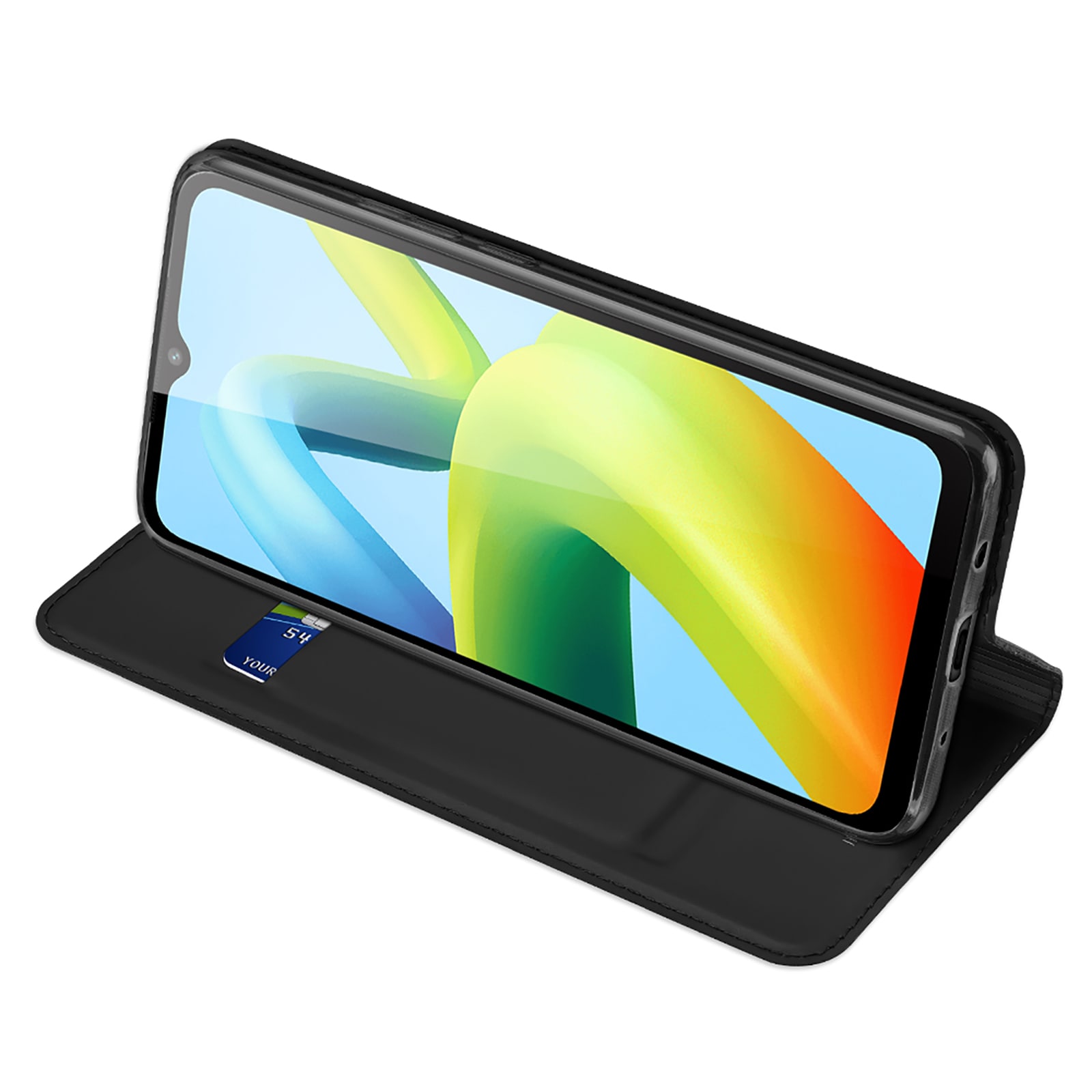 Dux Ducis Skin Pro-etui til Xiaomi Redmi A1+ Flip Card Wallet Stand Sort