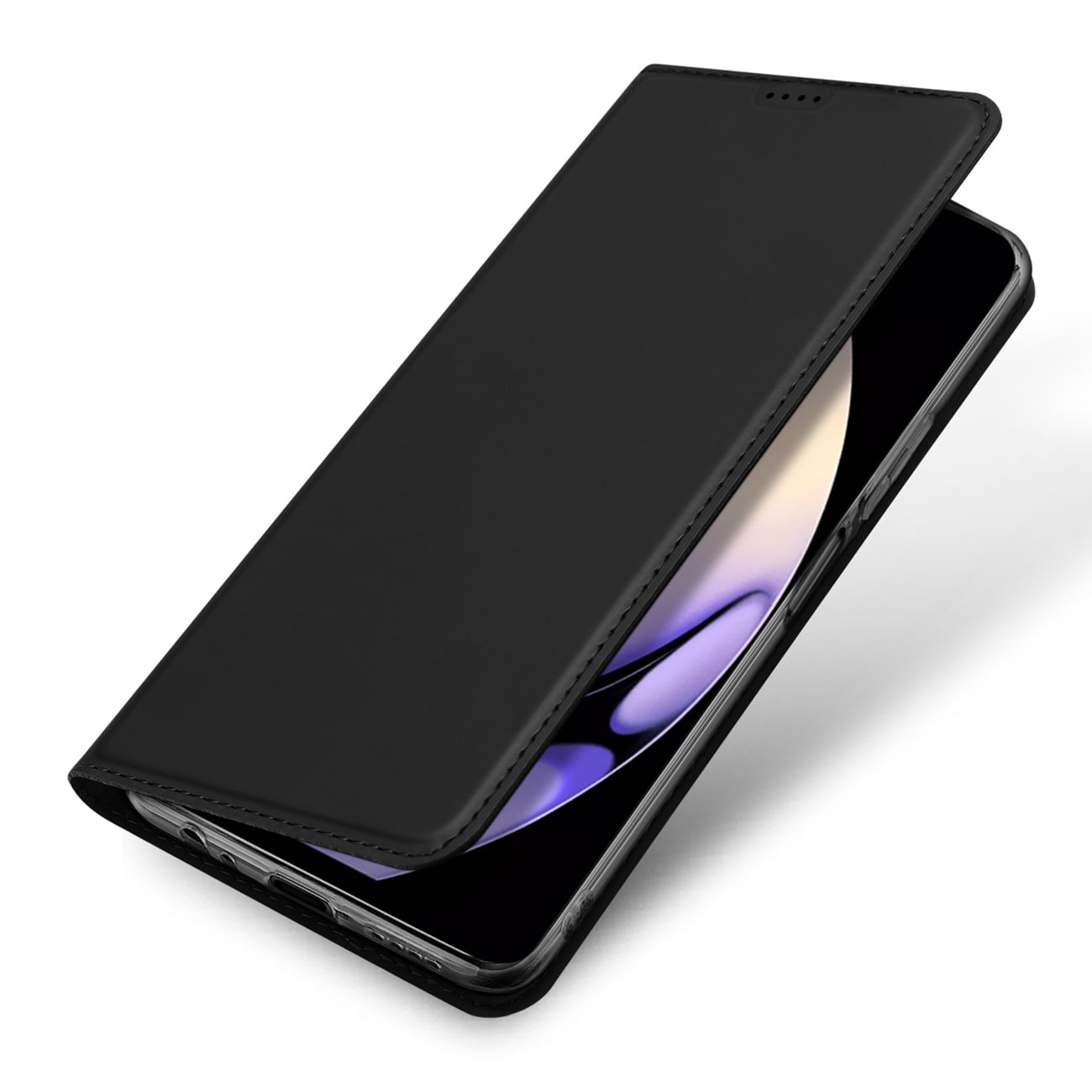 Dux Ducis Skin Pro-etui til Realme 10 Pro Flip Card Wallet Stand Sort