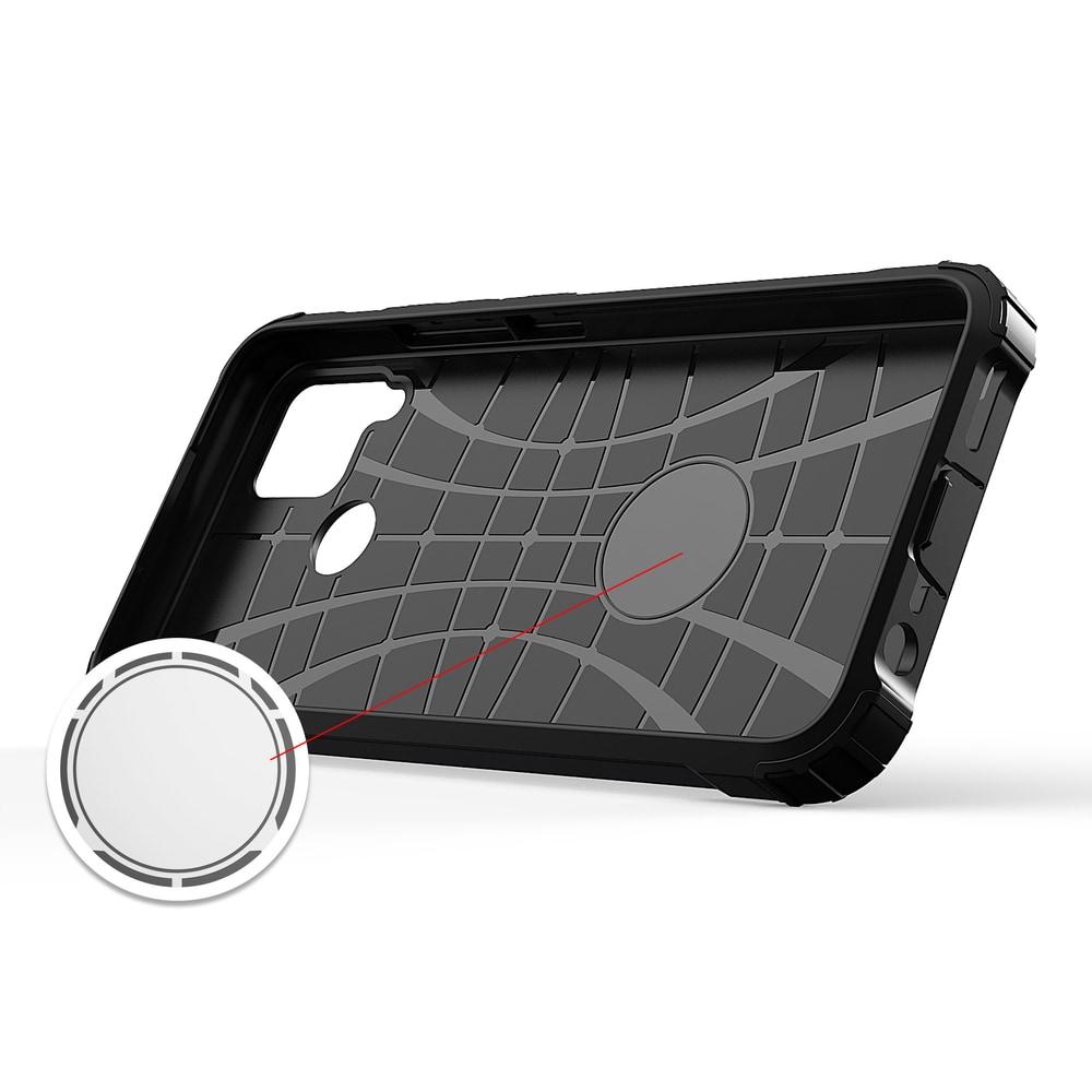 Hybridpansarfodral för Realme 10 5G / Realme 9i 5G pansarförsett hybridfodral svart
